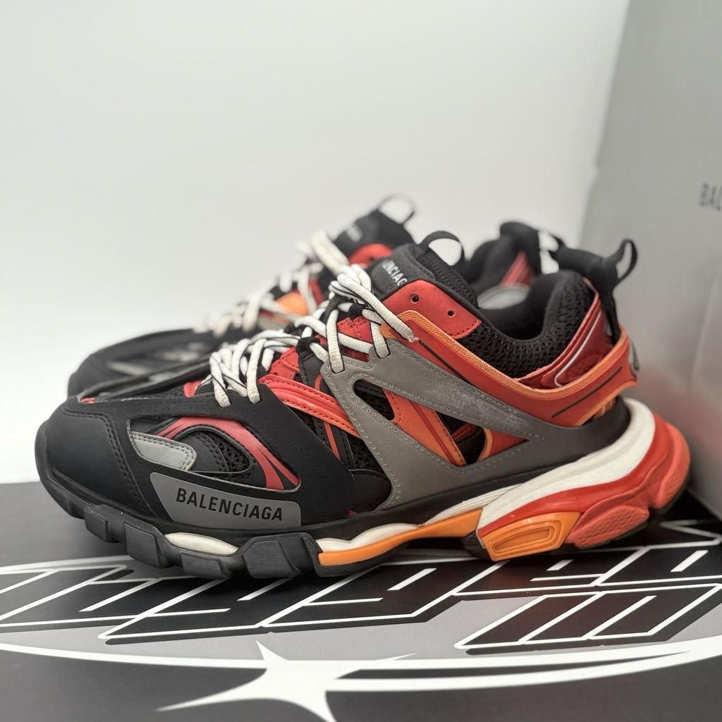 Size 41 (8 US) - Balenciaga Track Sneaker ' Orange Red Black ' | GOOD CONDITION!