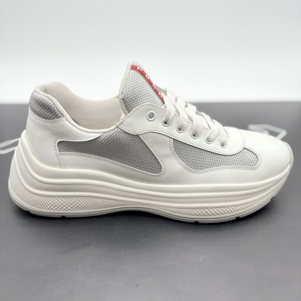 Size 8 UK (9 US) - Prada Americas Cup Sport ' White Grey ' | GREAT CONDITION!