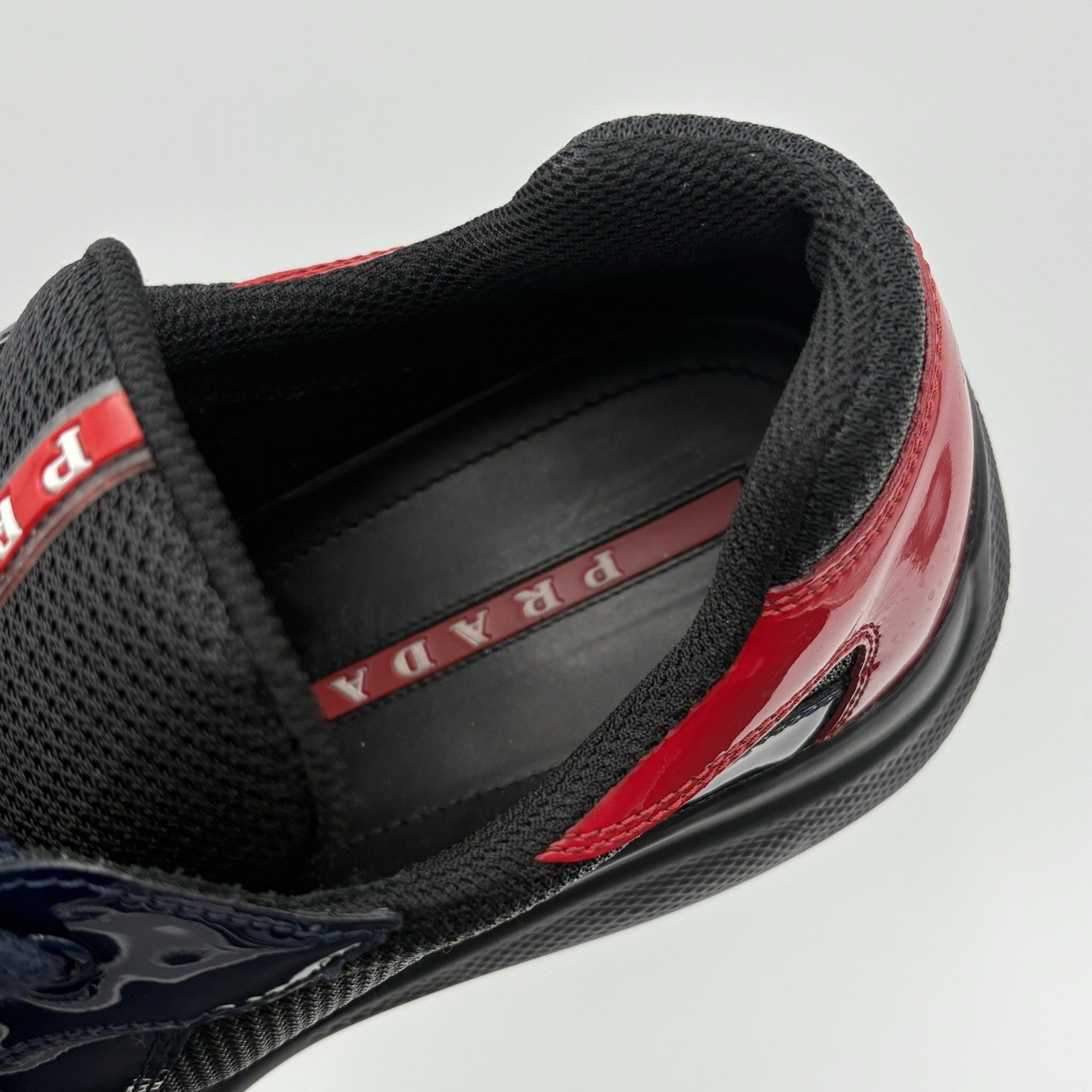Size 9.5 UK (10.5 US) Prada Americas Cup ' Navy Red ' | EXCELLENT!