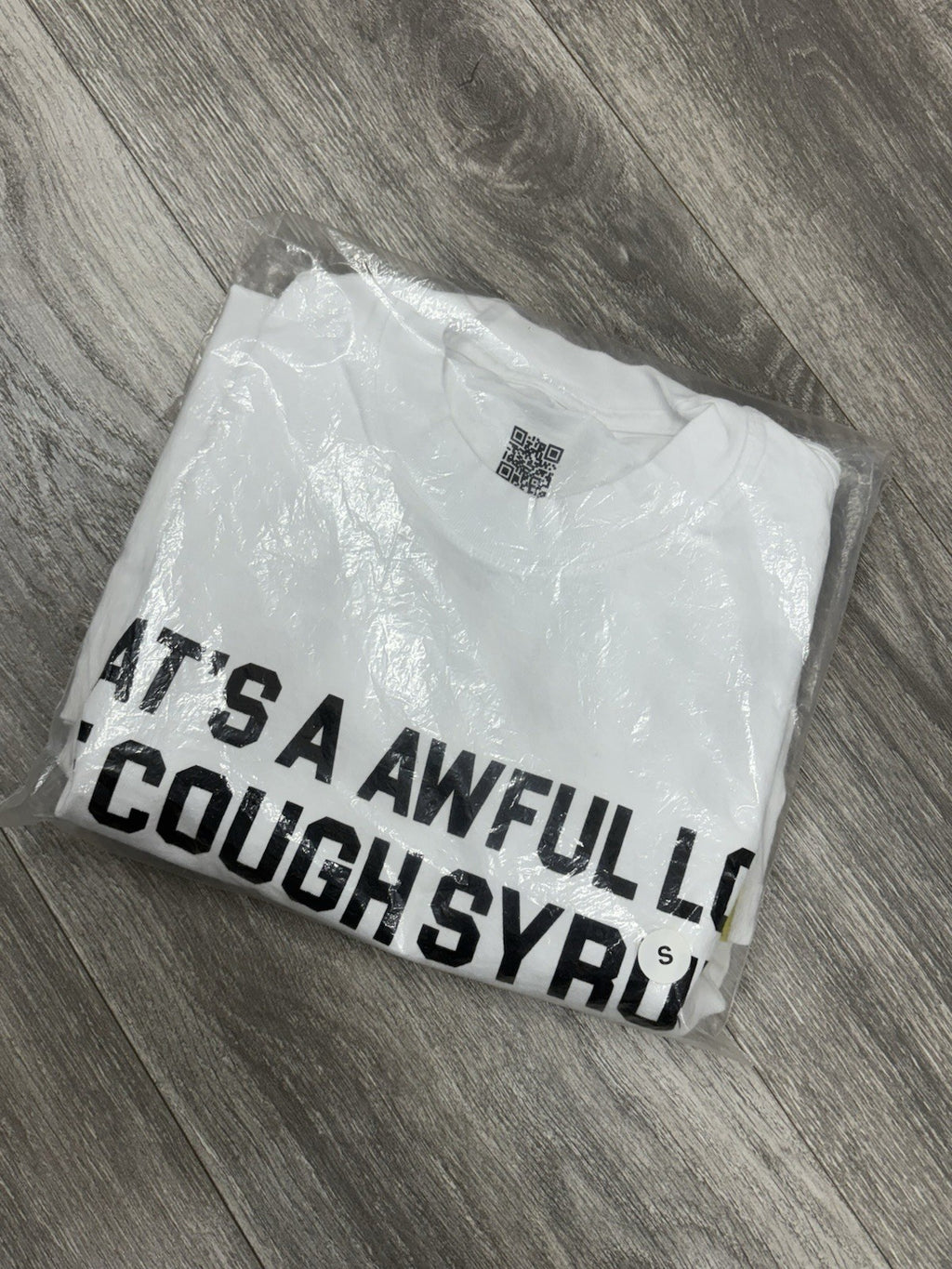 Size S - That's A Awful Lot Of Cough Syrup T-Shirt ' White Black ' | BRAND NEW!