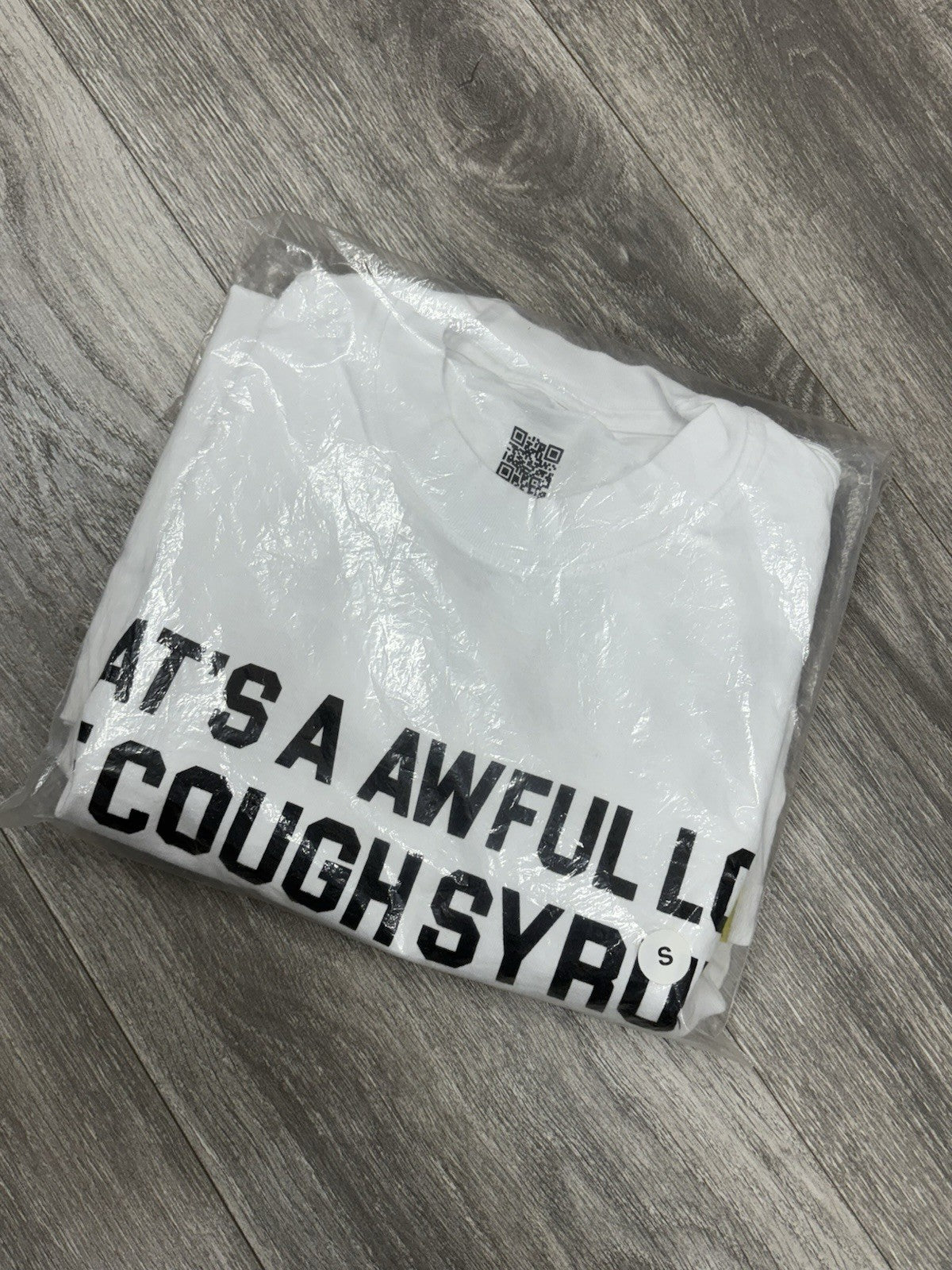 Size S - That's A Awful Lot Of Cough Syrup T-Shirt ' White Black ' | BRAND NEW!