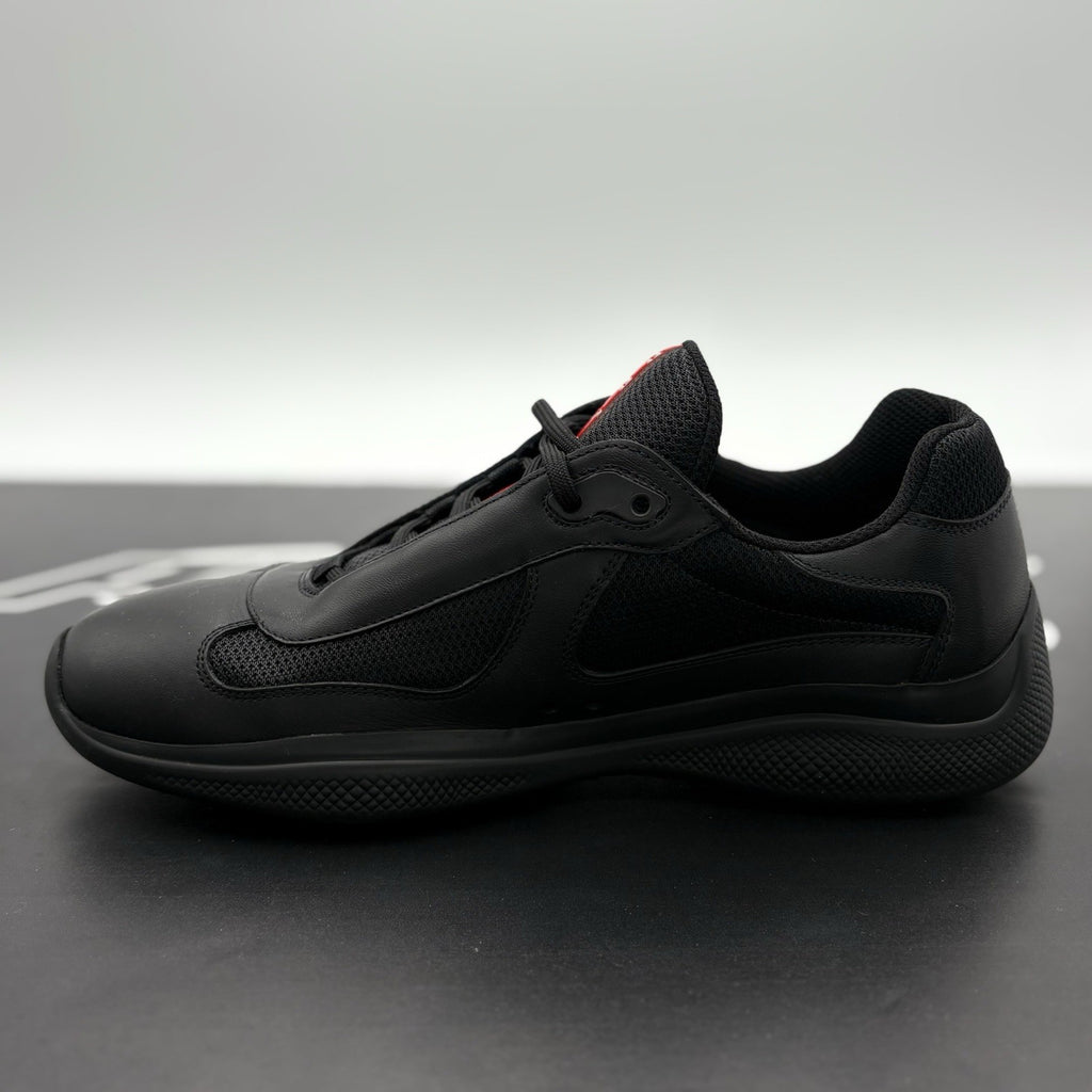 Size 7 UK (8 US) - Prada Americas Cup ' Black Leather ' | ONLY WORN 1x