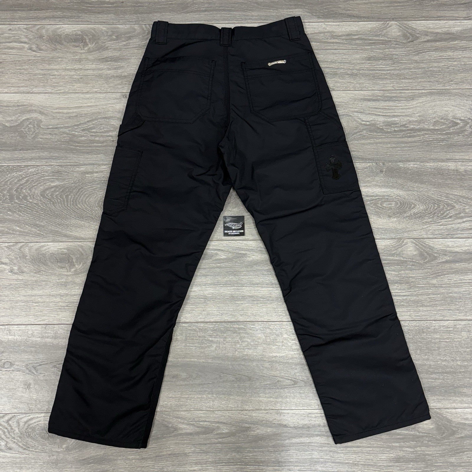 Size 30 - Chrome Hearts Leather Knee Carpenter Pants ' Black ' | WORN 1-3X