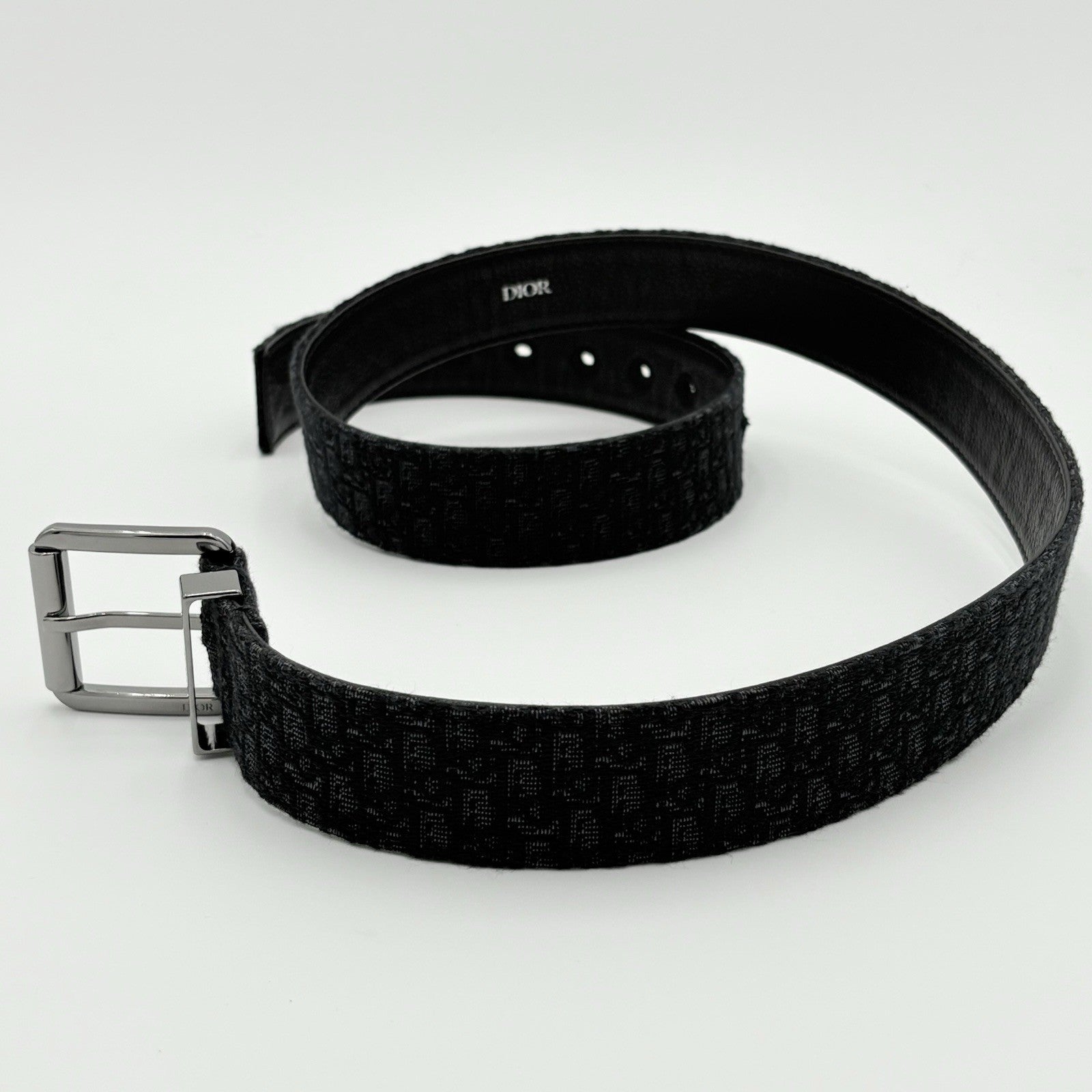 Dior Micro Oblique Jacquard Belt ' Black ' | SUPER CLEAN!