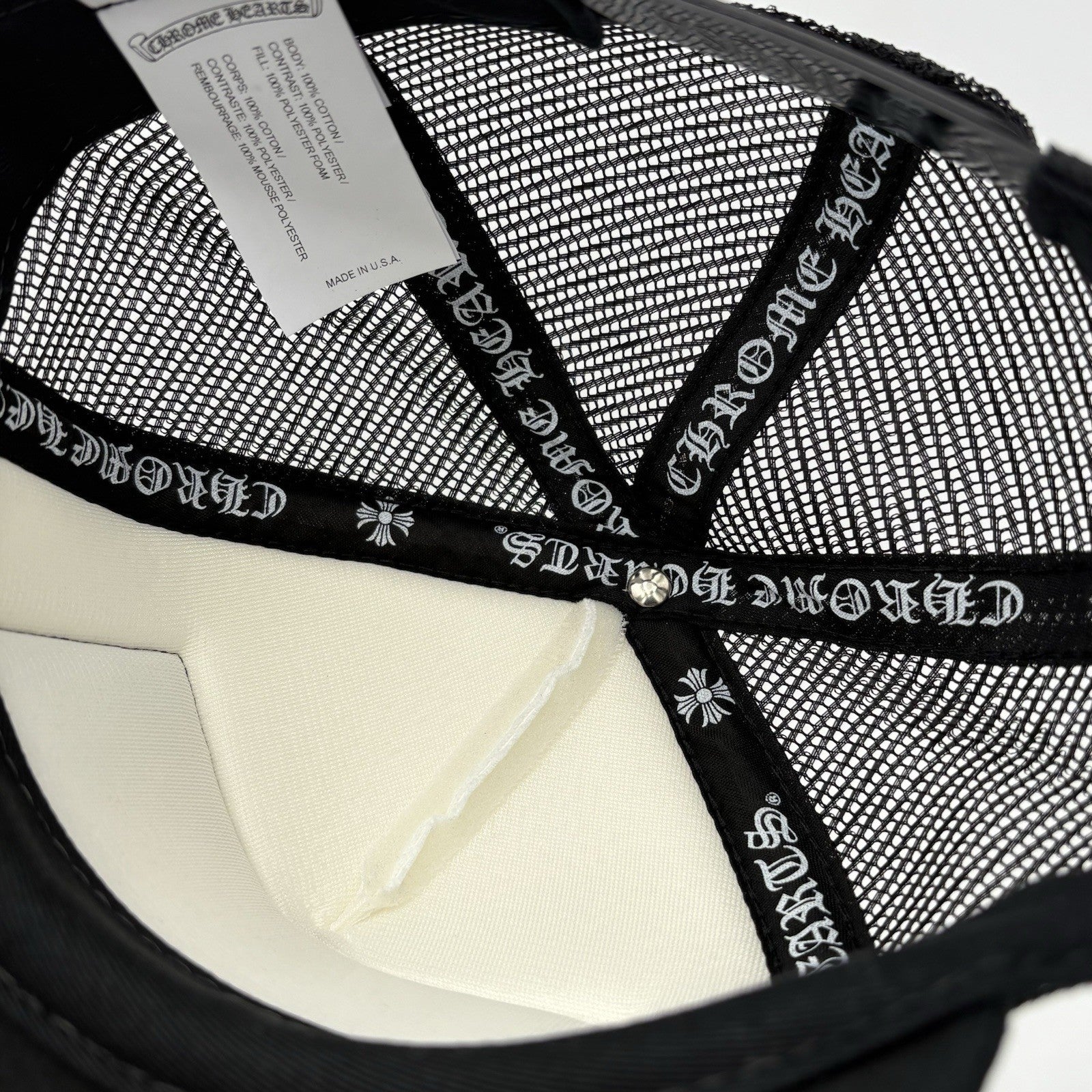 Chrome Hearts Hollywood Exclusive Trucker Hat ' White Black ' | BRAND NEW!