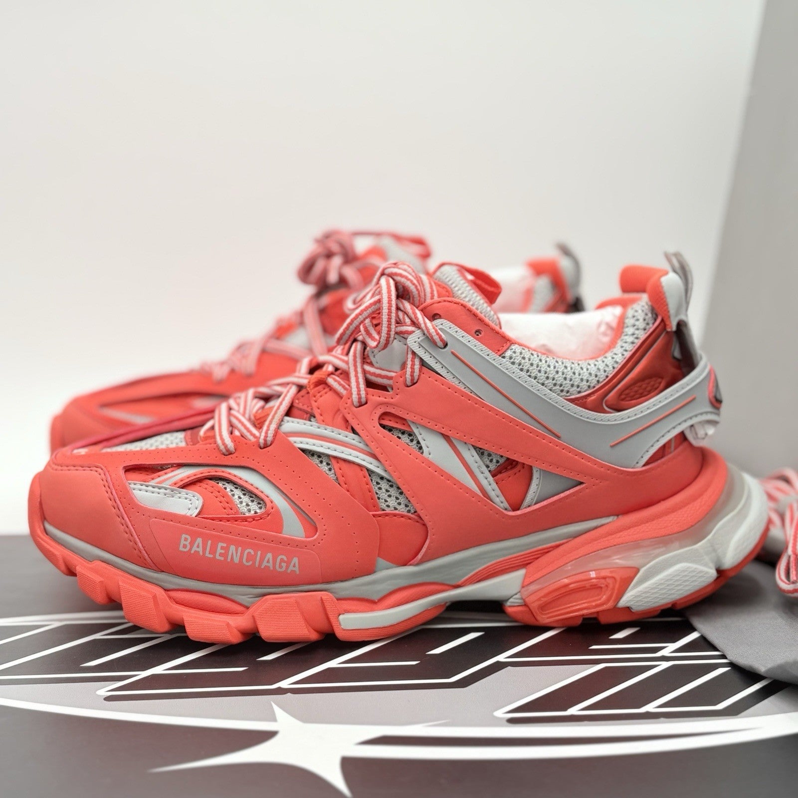 Size 41 (8 US) - Balenciaga Track Sneaker ' Orange Gray ' | BRAND NEW!