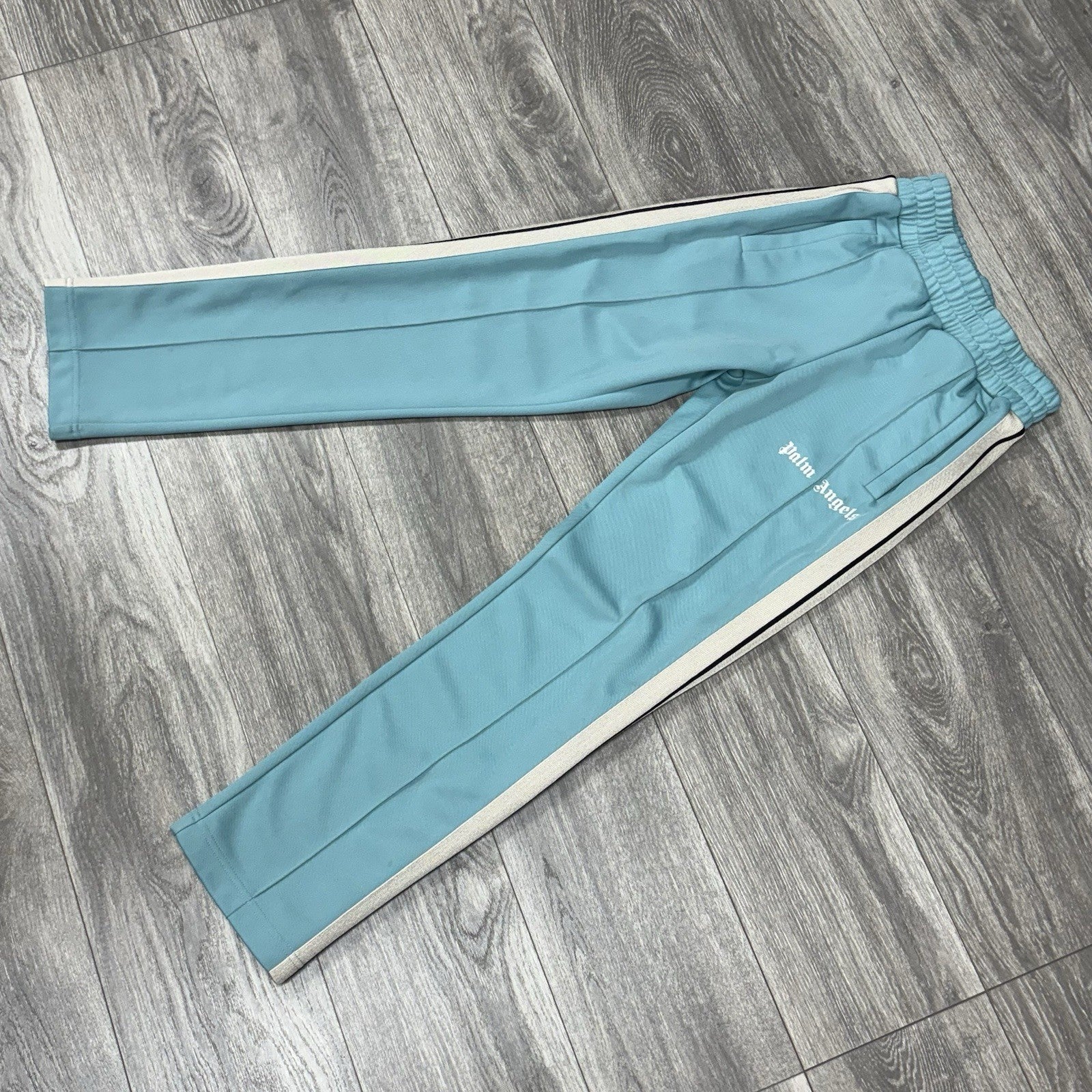 Size Small - Palm Angels Classic Track Pants ' Light Blue Off White '