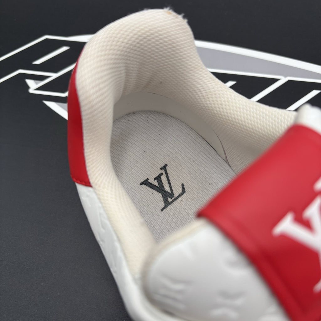 Size 8.5 LV (9.5-10 US) - Louis Vuitton Trainer  ' White, Red ' | SUPER CLEAN!