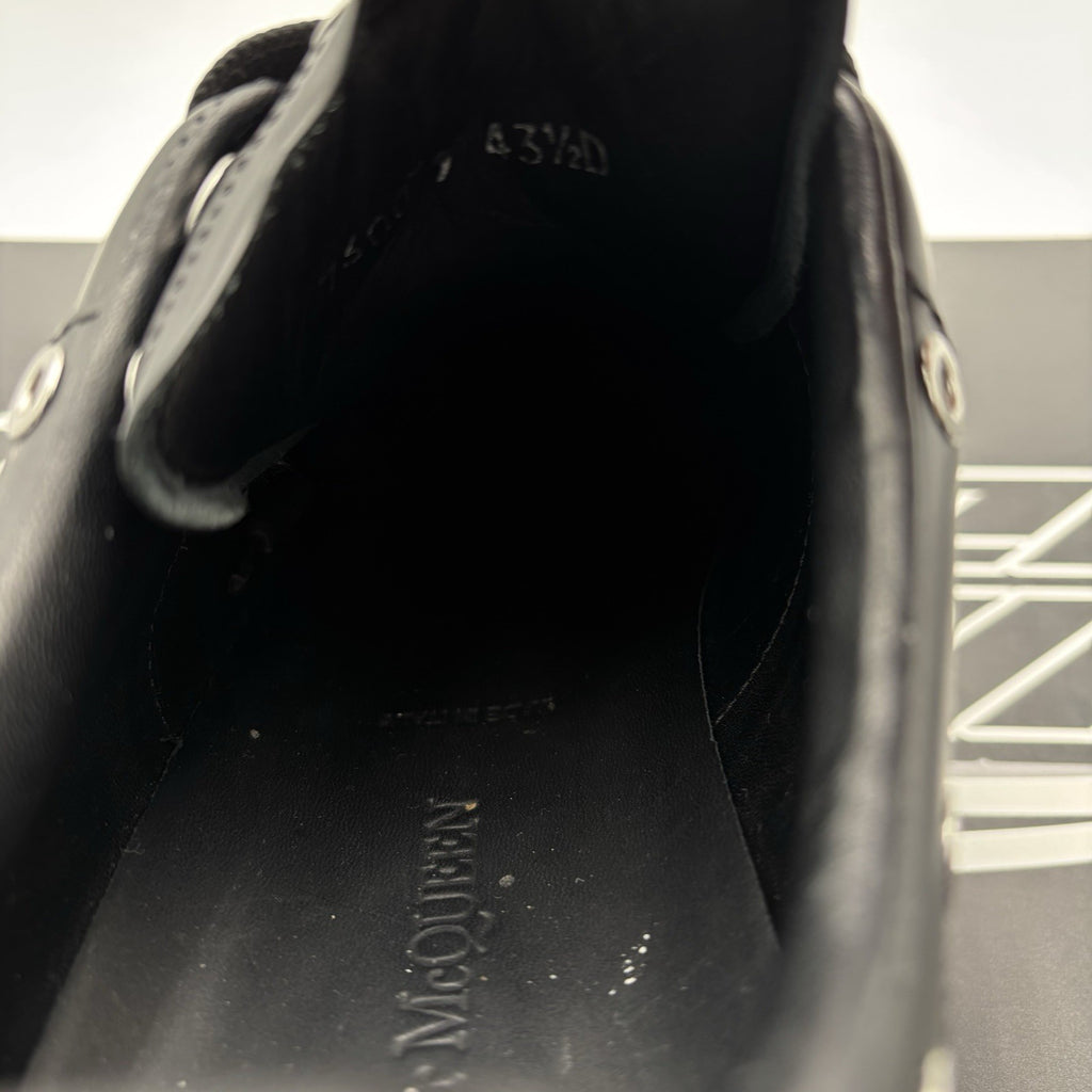 Size 43.5 (10.5 US) Alexander McQueen ' Black Silver Eyelets ' | GREAT COND!