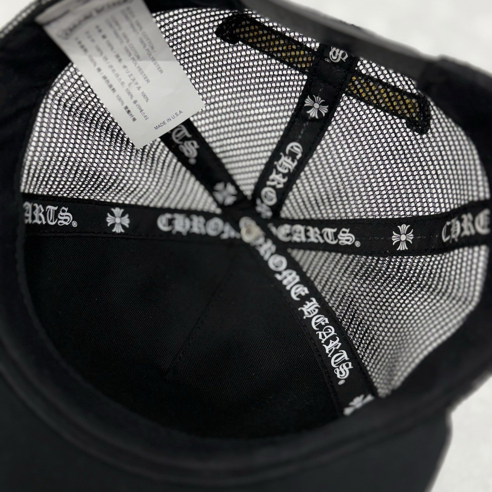 Chrome Hearts Plus Cross Seal Stamp Trucker Hat ' Black ' | GOOD CONDITION!