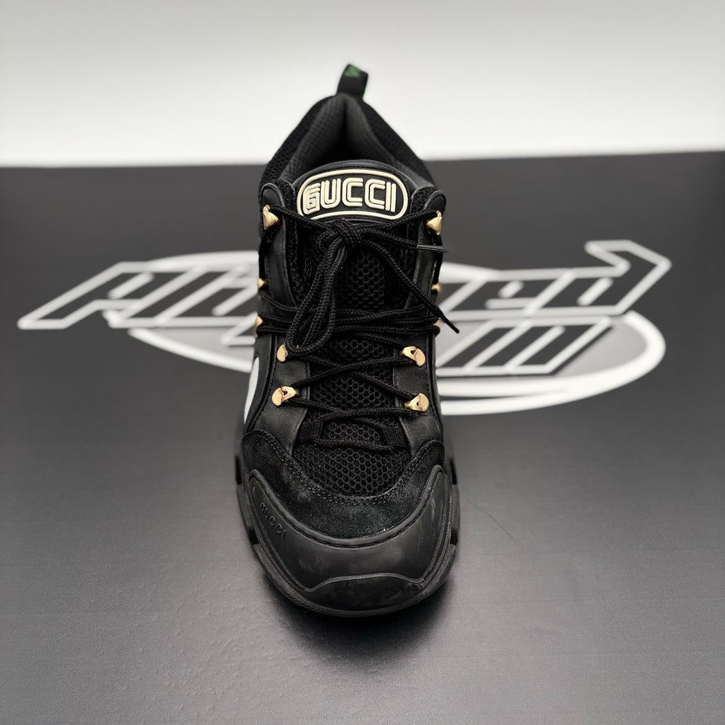 Size 8 G (8.5 US) - Gucci Flashtrek ' SEGA Black Leather ' | GOOD CONDITION!