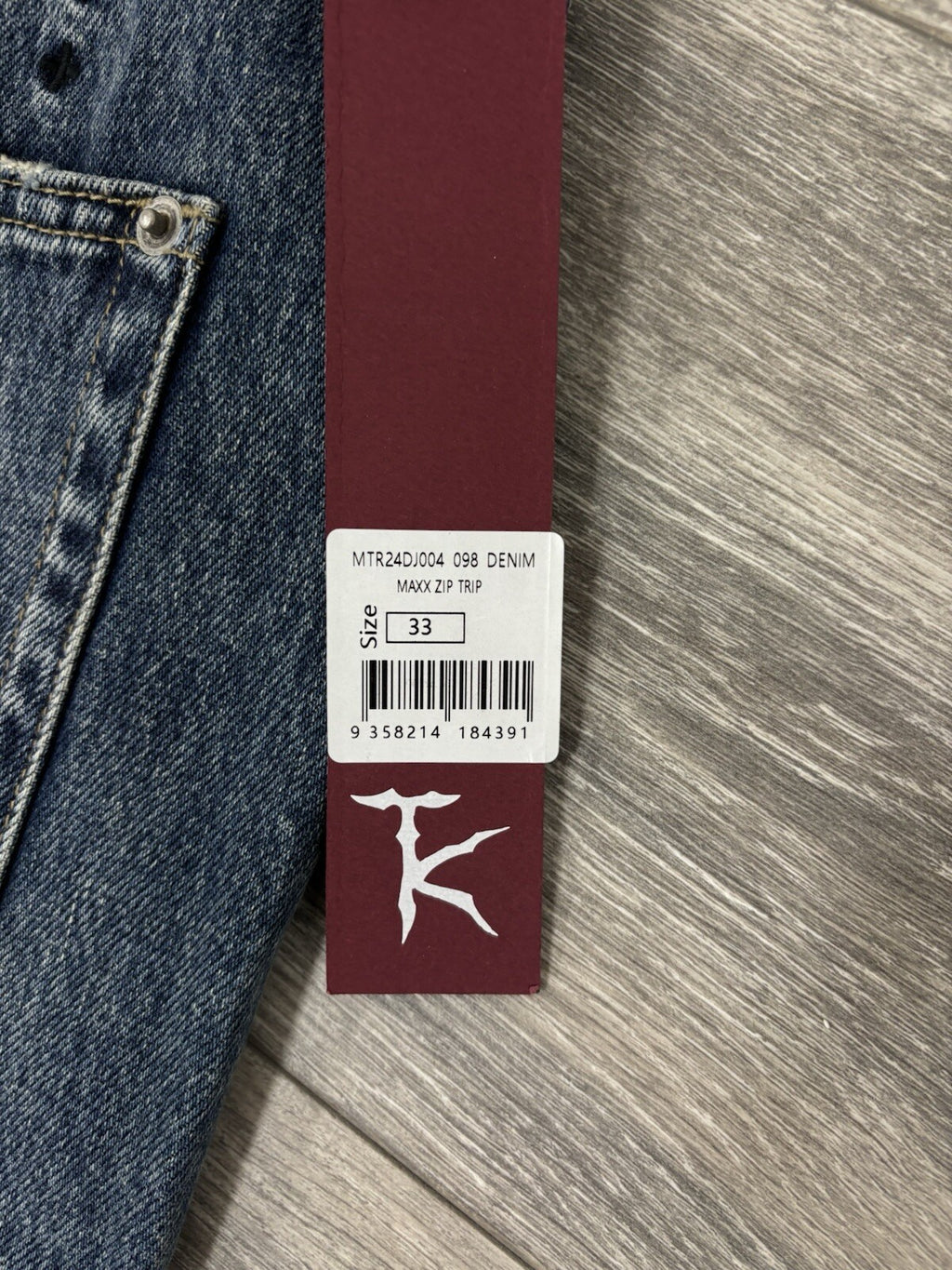 Size 33” - Ksubi X Trippie Redd Baggy Jeans With Zipper ‘ Denim ‘ | BRAND NEW!