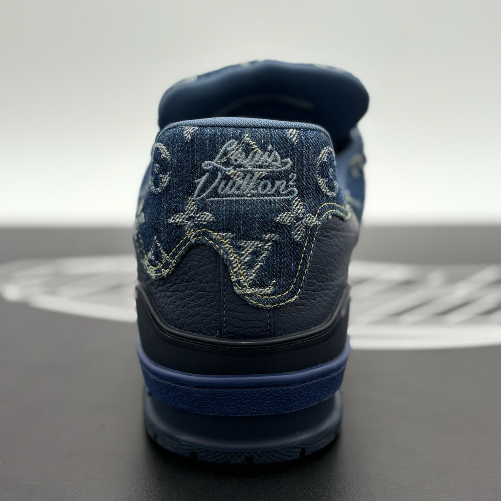 Size 11 LV (12-12.5 US) Louis Vuitton Trainer ' Monogram Navy ' | GREAT COND!