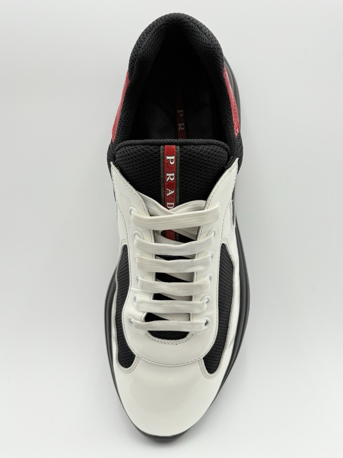 Size 10 UK (11 US) Prada Americas Cup ' Black White Red ' | SUPER CLEAN!