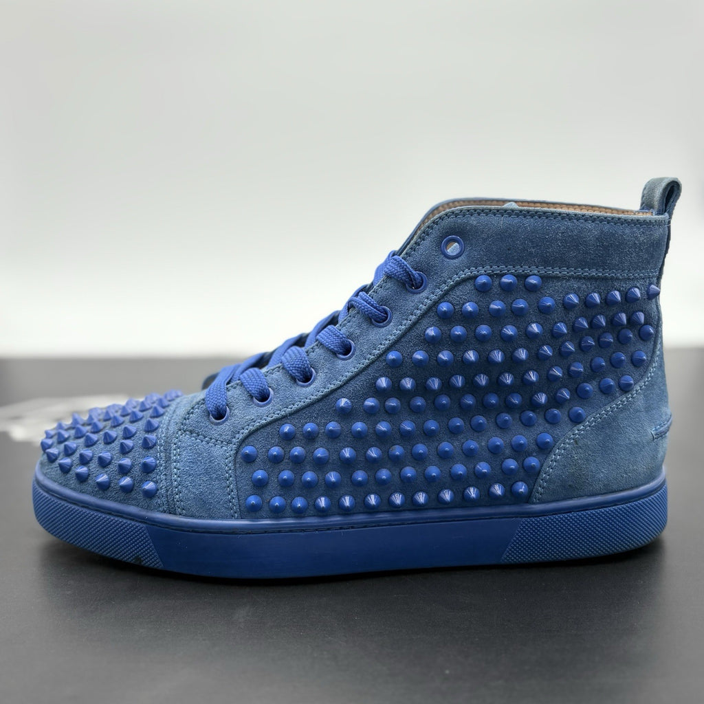 Size 41 (8 US) - Christian Louboutin High Spikes  ' Blue ' | SUPER CLEAN!