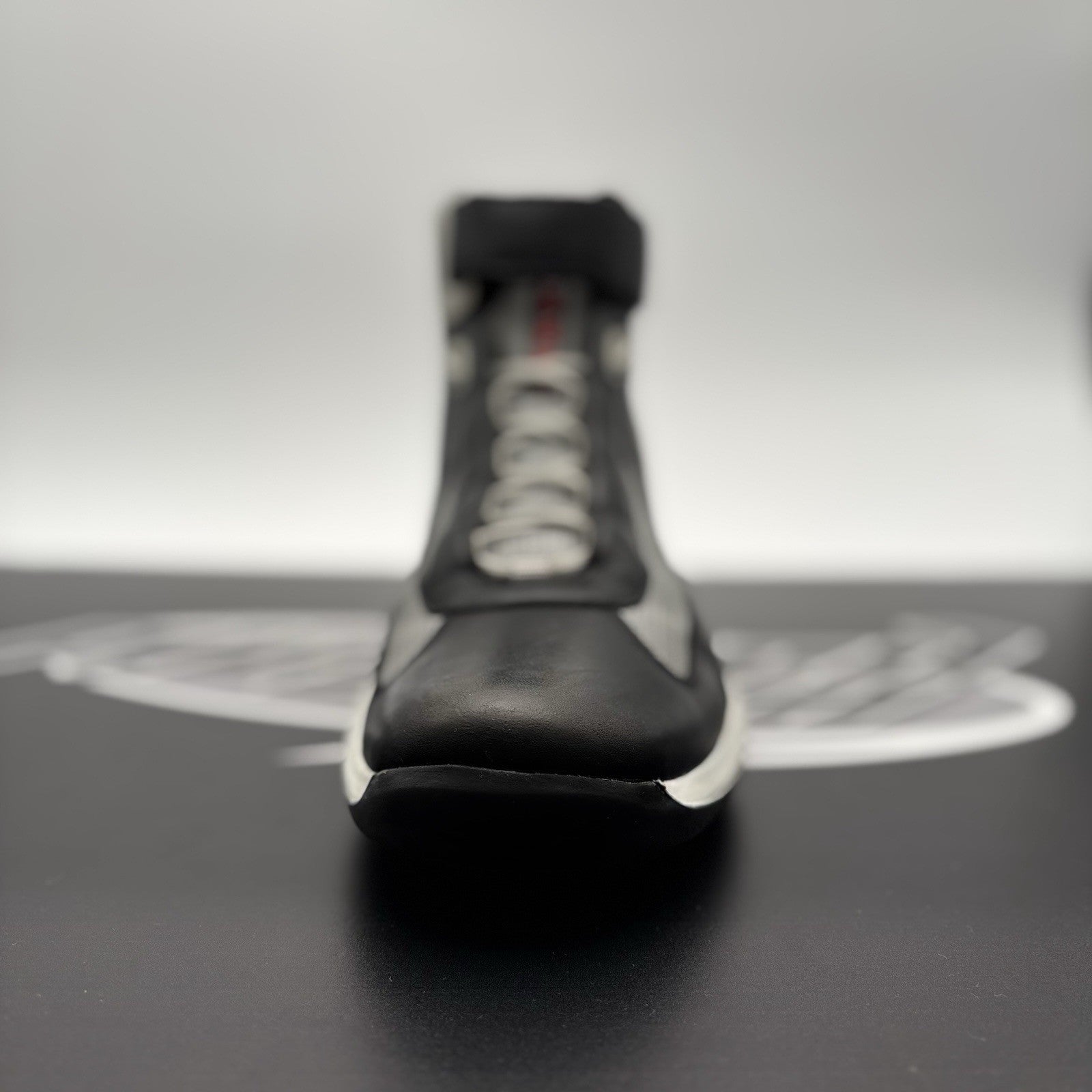 Size 8 UK (9 US) - Prada Cup High Top ‘ Black, Grey ‘