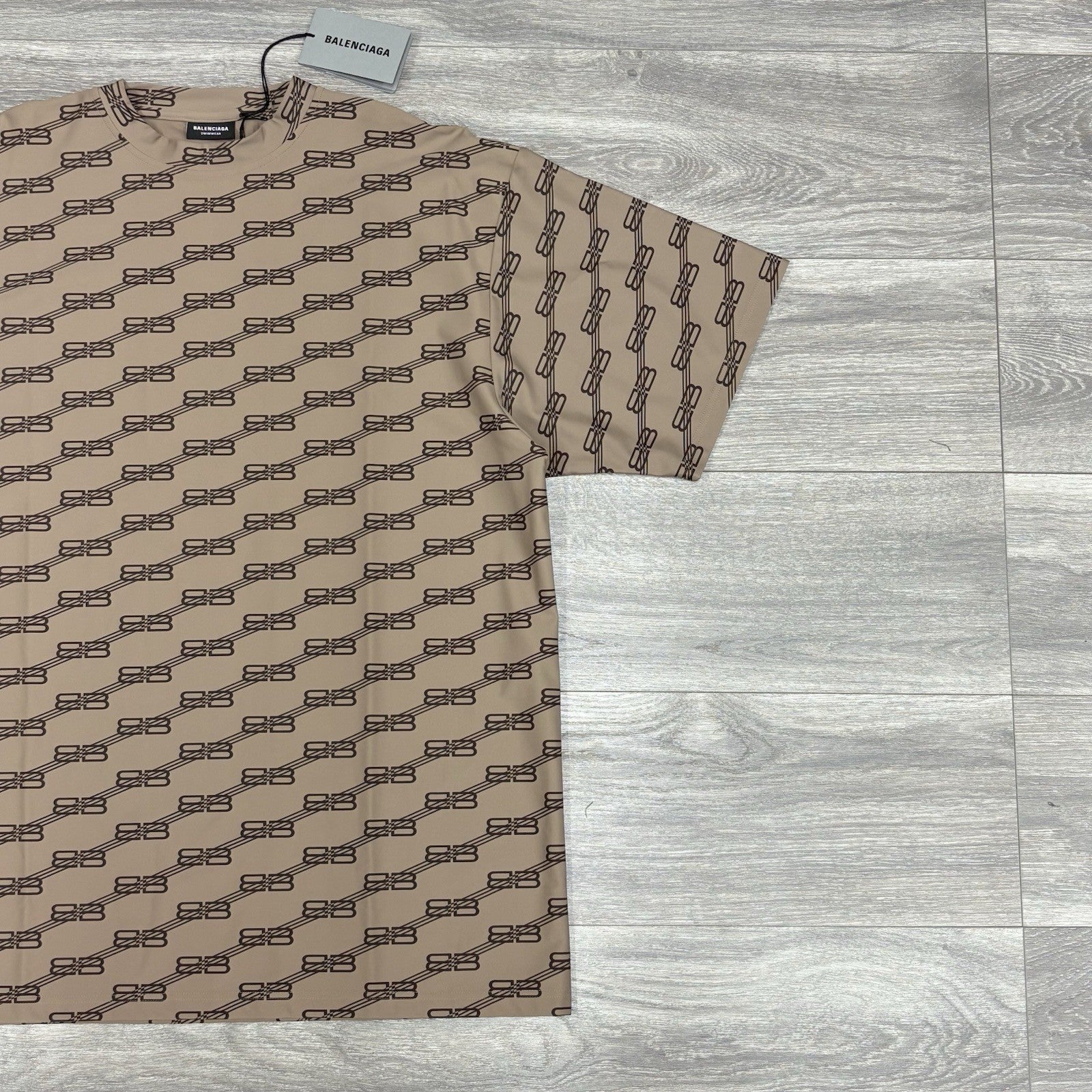 Size S - Balenciaga SW Swim T-Shirt ' Beige ' | BRAND NEW!