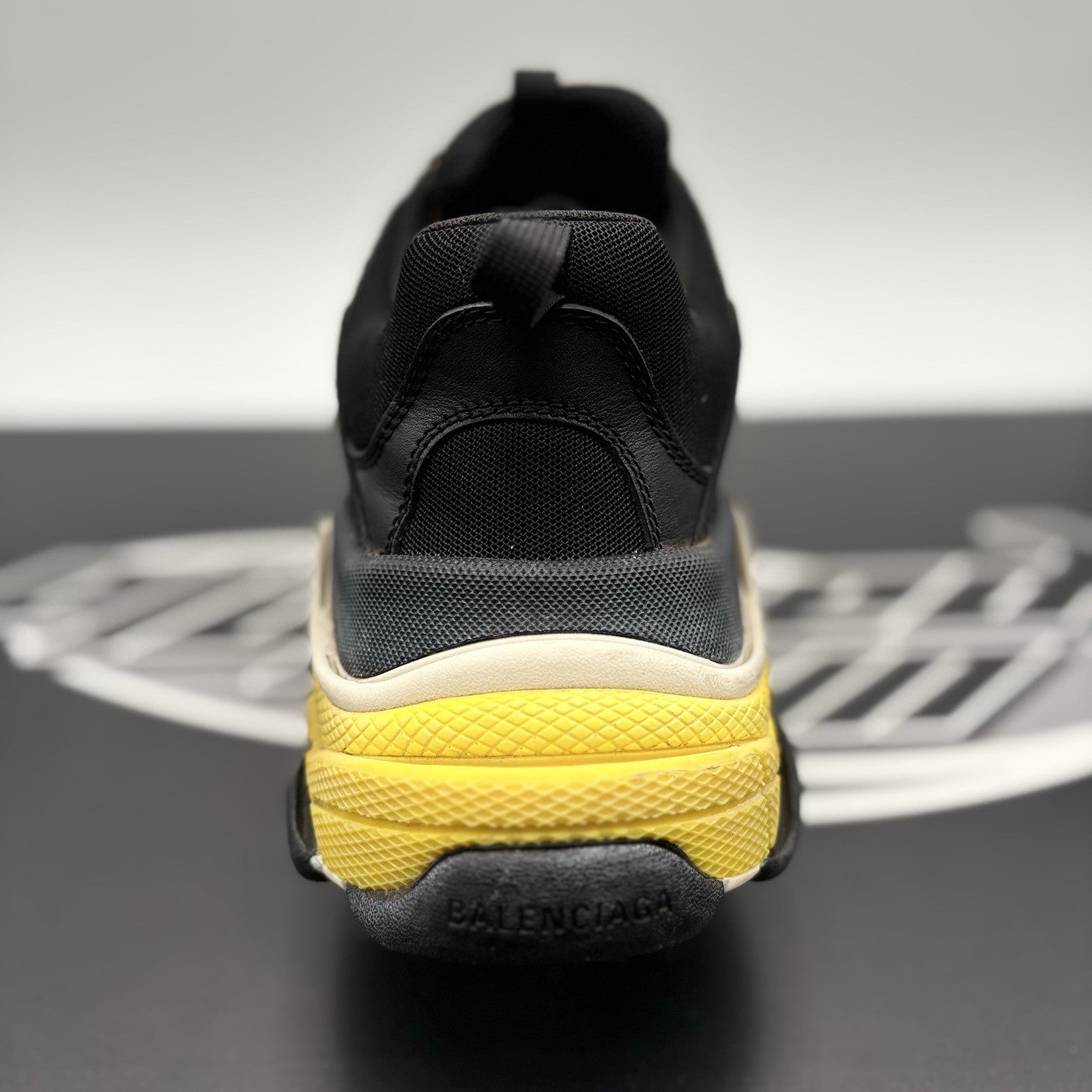 Size 42 (9 US) - Balenciaga Triple S ' Black Yellow ' | GREAT CONDITION!