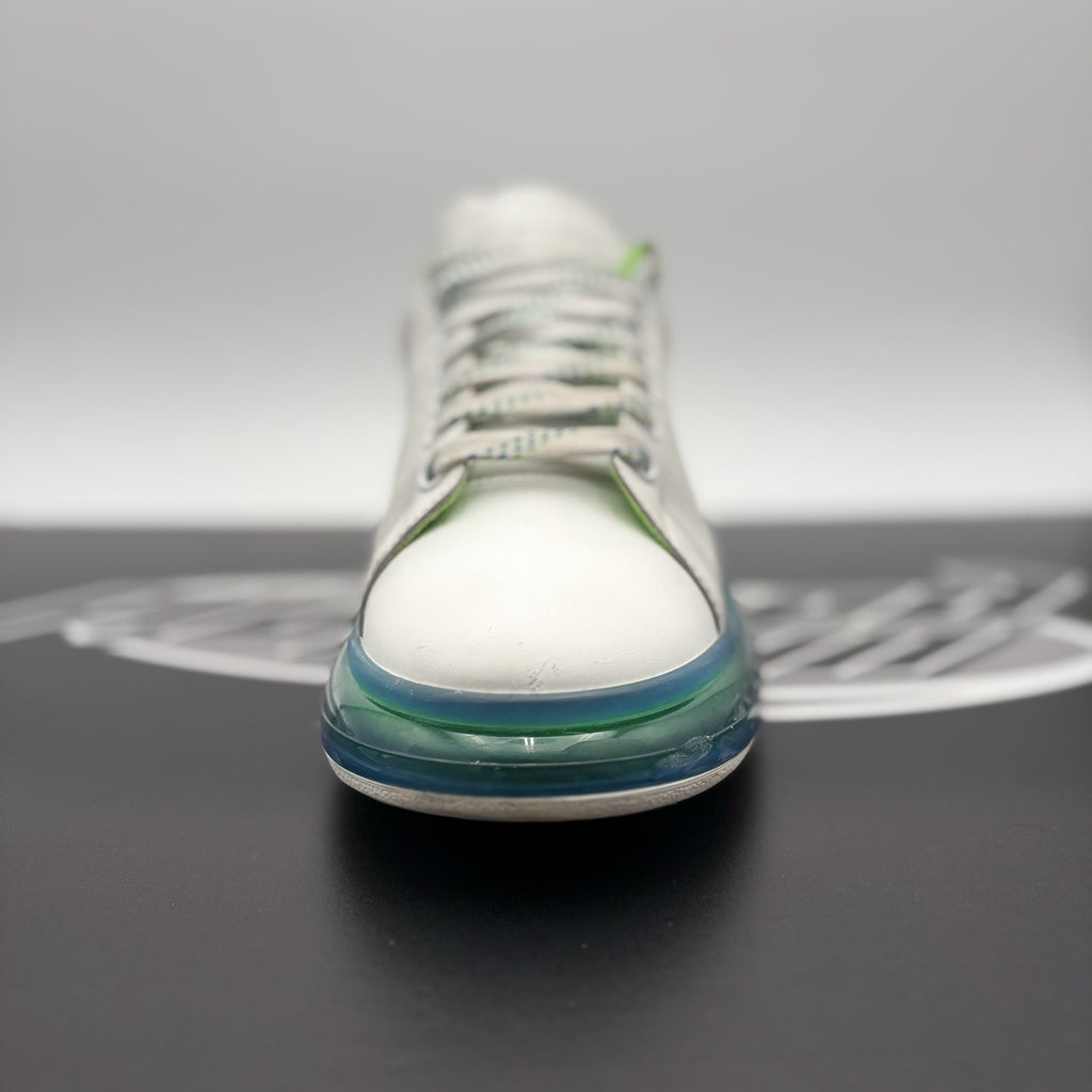 Size 45 (12 US) Alexander McQueen ' Transparent Sole White, Lime '