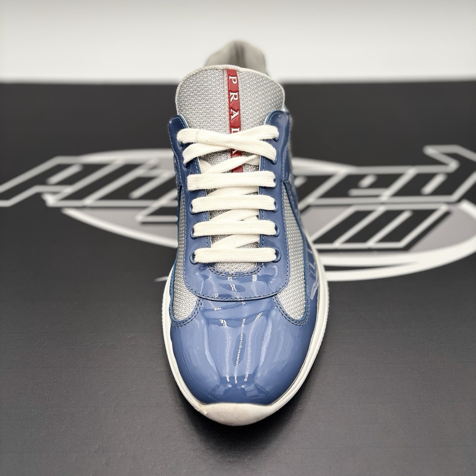 Size 7 UK (8 US) - Prada Americas Cup ' Aviation Blue, Silver' | GOOD CONDITION!