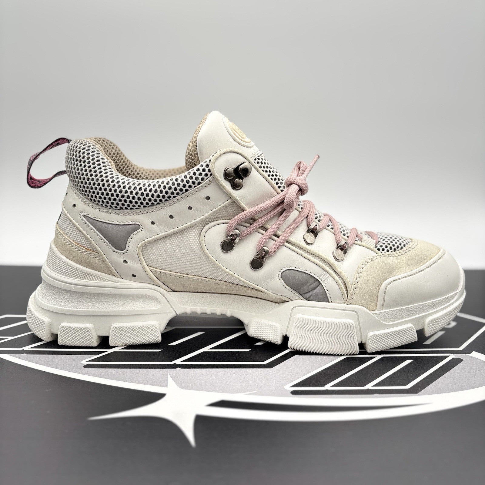 Size 12G (12.5 US) - Gucci Flashtrek SEGA ' White, Beige ' | GREAT CONDITION!