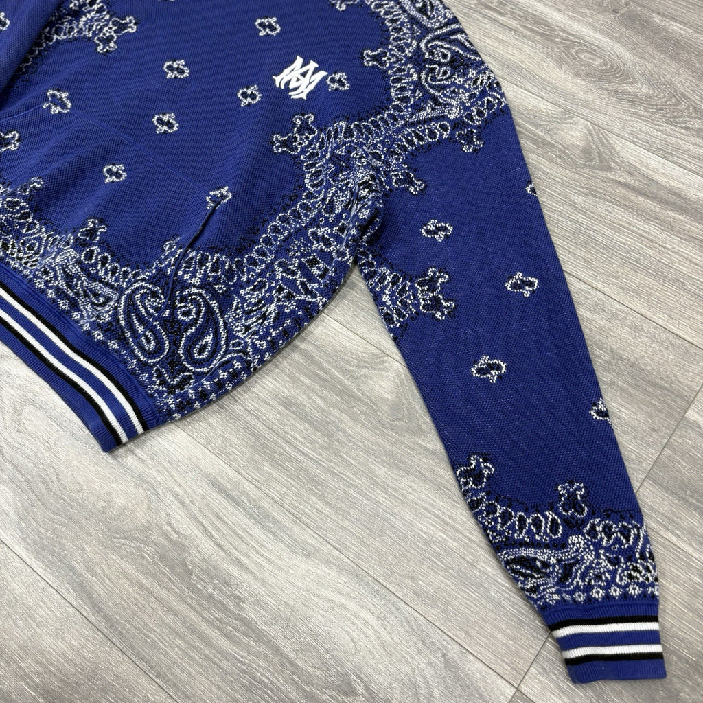 Size XL - Amiri Bandana Basketball Hoodie ' Blue Black ' | GREAT CONDITION!