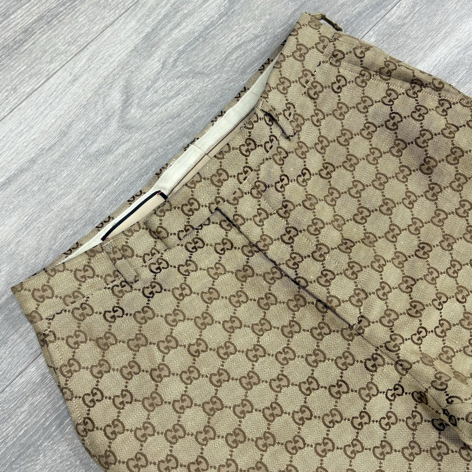 Size 50 - Gucci Jacquard Monogram Canvas Pants | SUPER CLEAN!