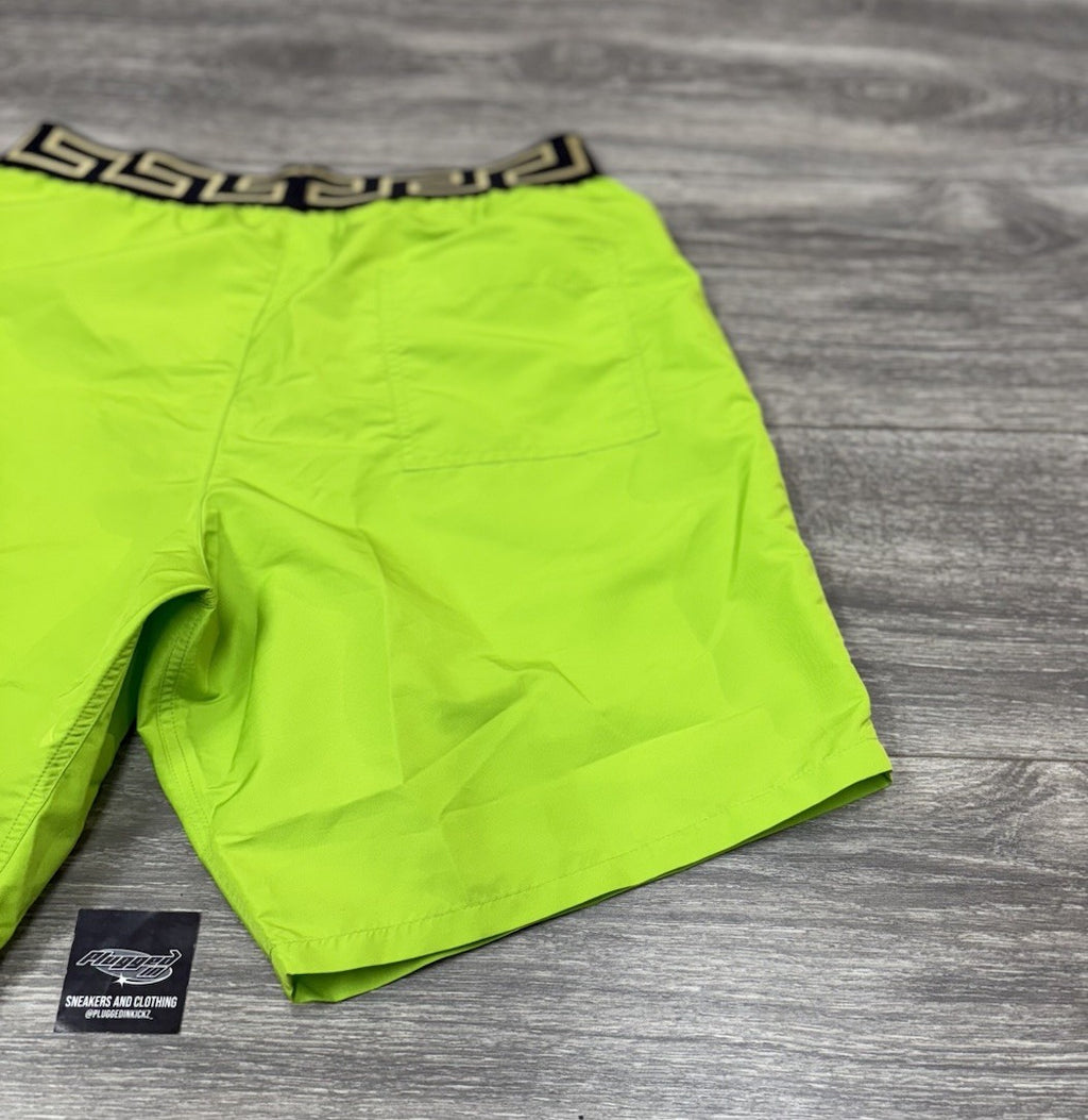 Size 4 - Versace Greca Border Boardshorts ' Green ' | NEW!