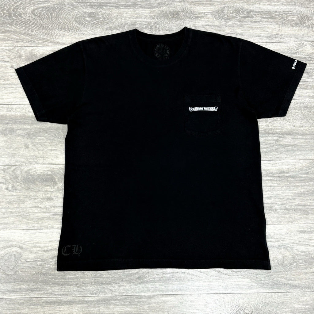 Size XL - Chrome Hearts Scroll Logo T- Shirt ' Black ' | EXCELLENT!