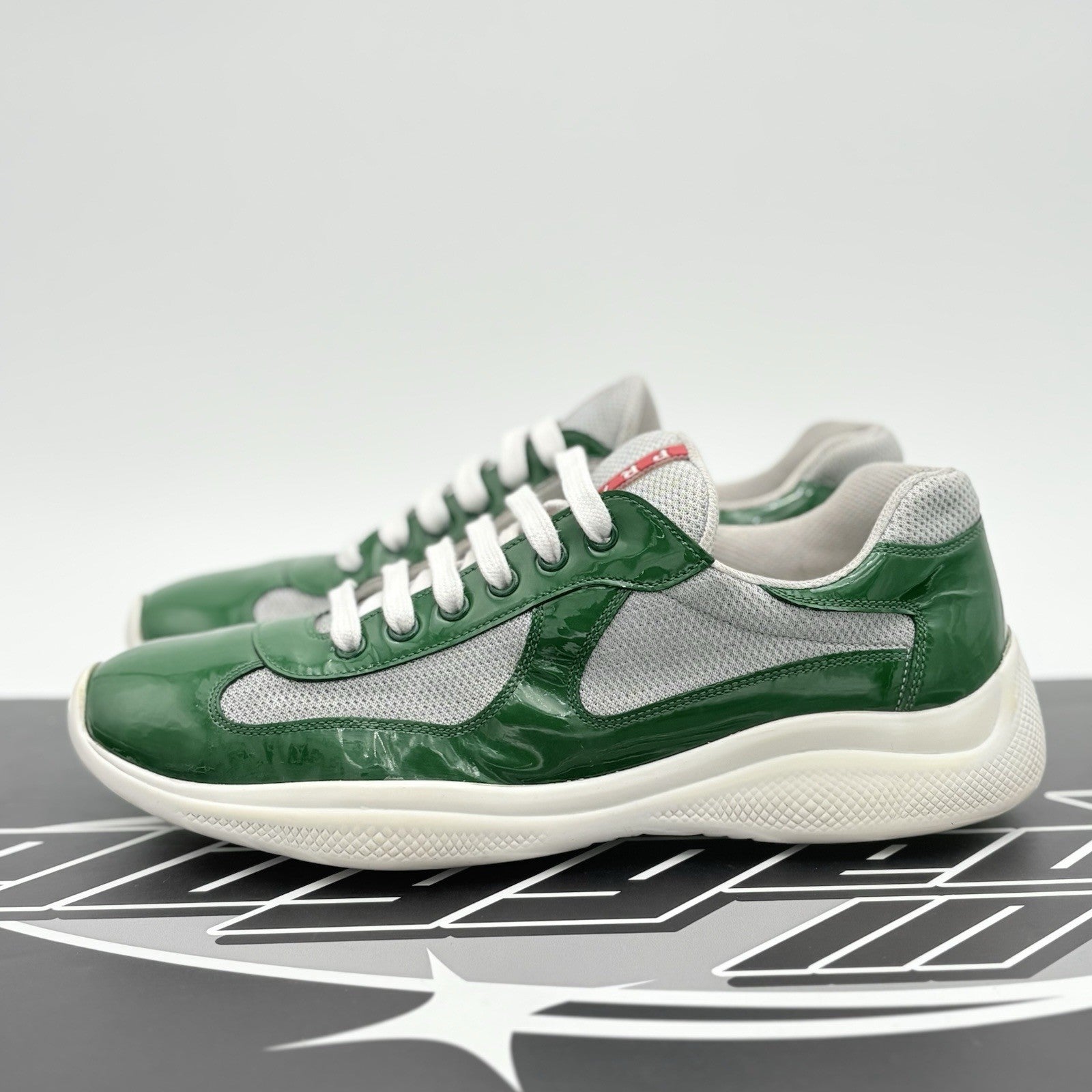 Size 9.5 UK (10.5 US) - Prada Americas Cup ' Green White ' | GOOD CONDITION!