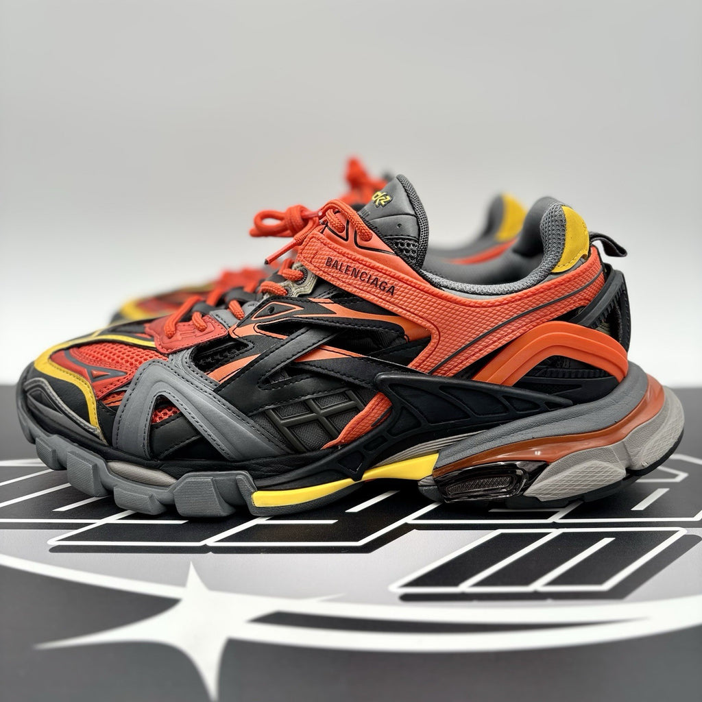 Size 43 (10 US) - Balenciaga Track.2 ' Orange, Yellow, Black ' | GOOD CONDITION!
