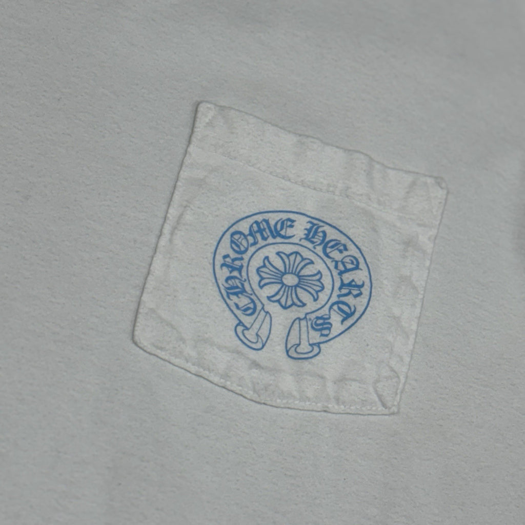 Size XL - Chrome Hearts St. Barth Collar Print T-Shirt ' White Blue '
