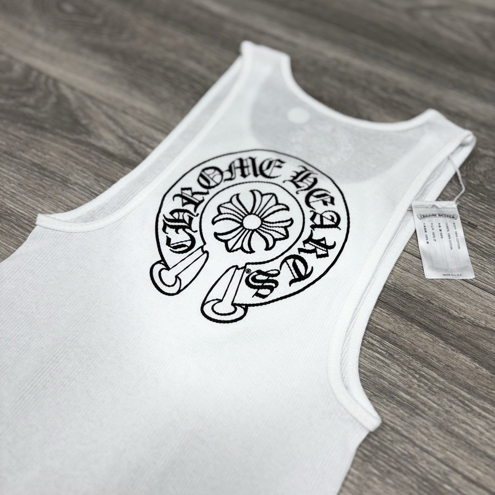 Size Medium - Chrome Hearts Horseshoe Tank Top ' White Black ' BRAND NEW!