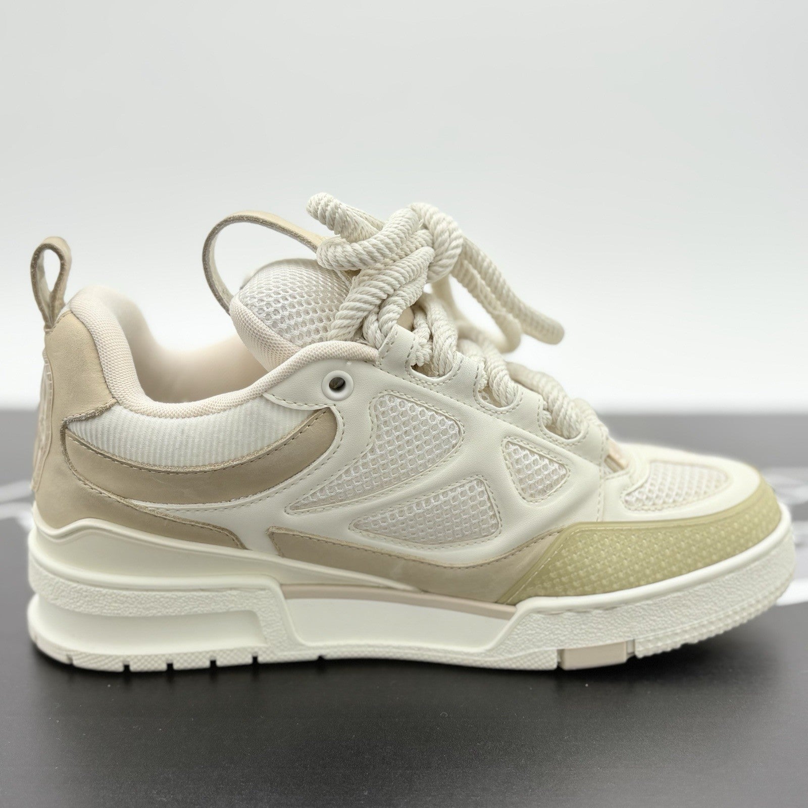 Size 5 LV (6-6.5 US) - Louis Vuitton Skate ' Beige White ' | SUPER CLEAN!
