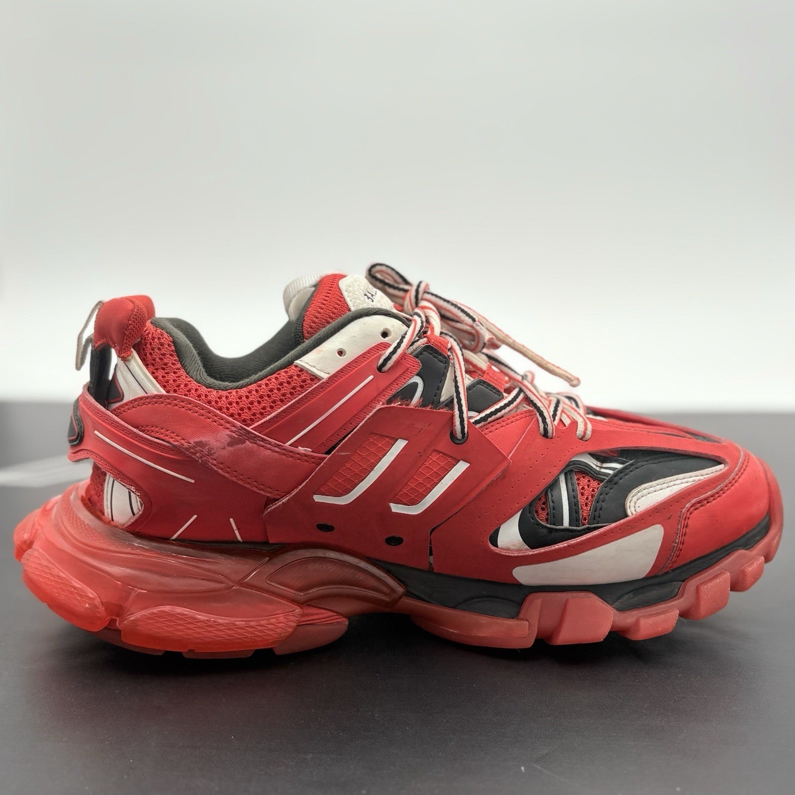 Size 42 (9 US) - Balenciaga Track Clear Sole ' Red ' | GOOD CONDITION!