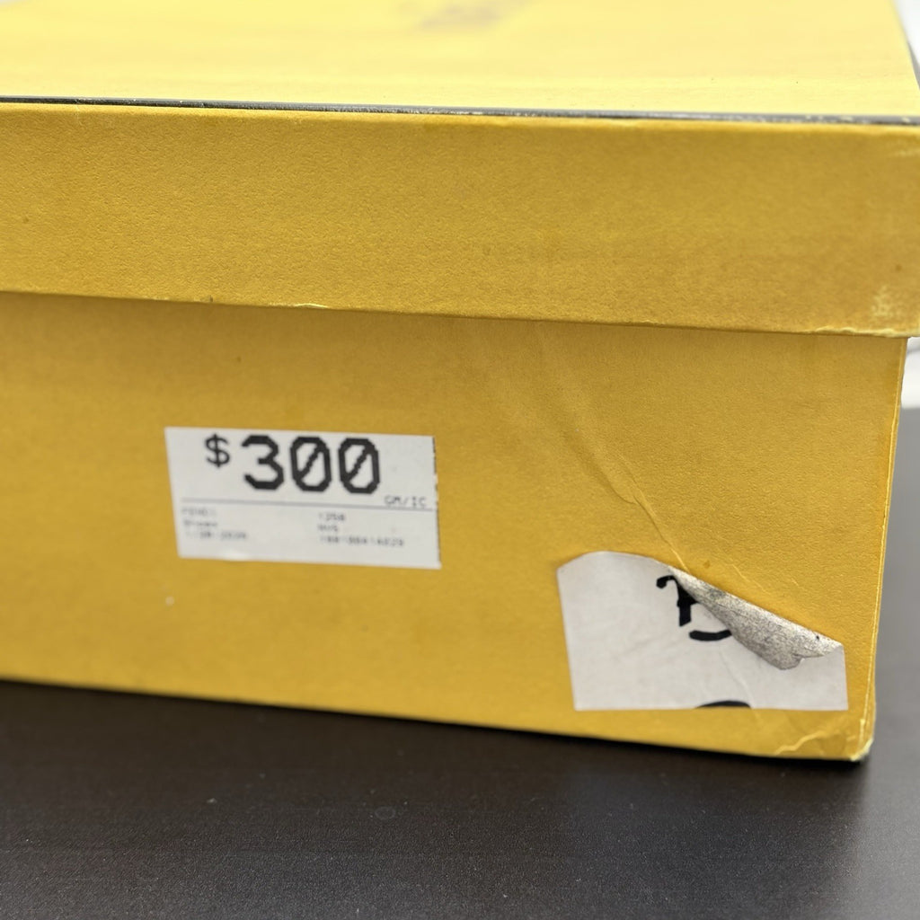 Size 11 UK (12 US) Fendi FF Motif Lace Up Low Top ' Almond Black ' | SUPER CLEAN