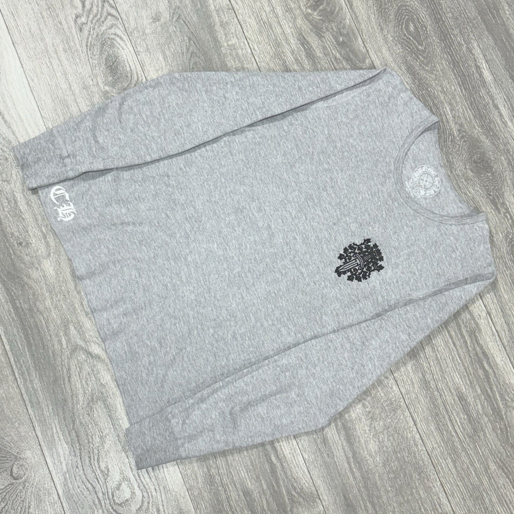 Size L - Chrome Hearts Dagger Long Sleeve Thermal ' Grey ' | WORN 1-3x