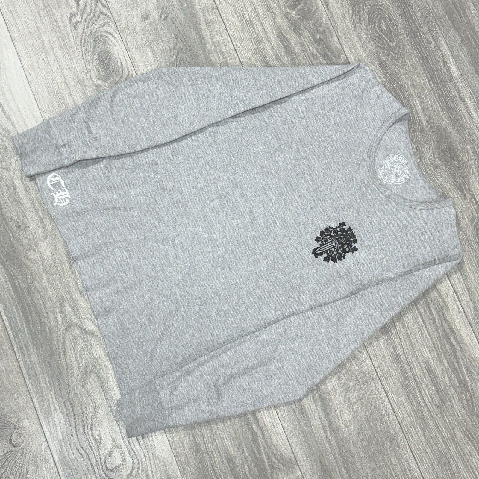 Size L - Chrome Hearts Dagger Long Sleeve Thermal ' Grey ' | WORN 1-3x