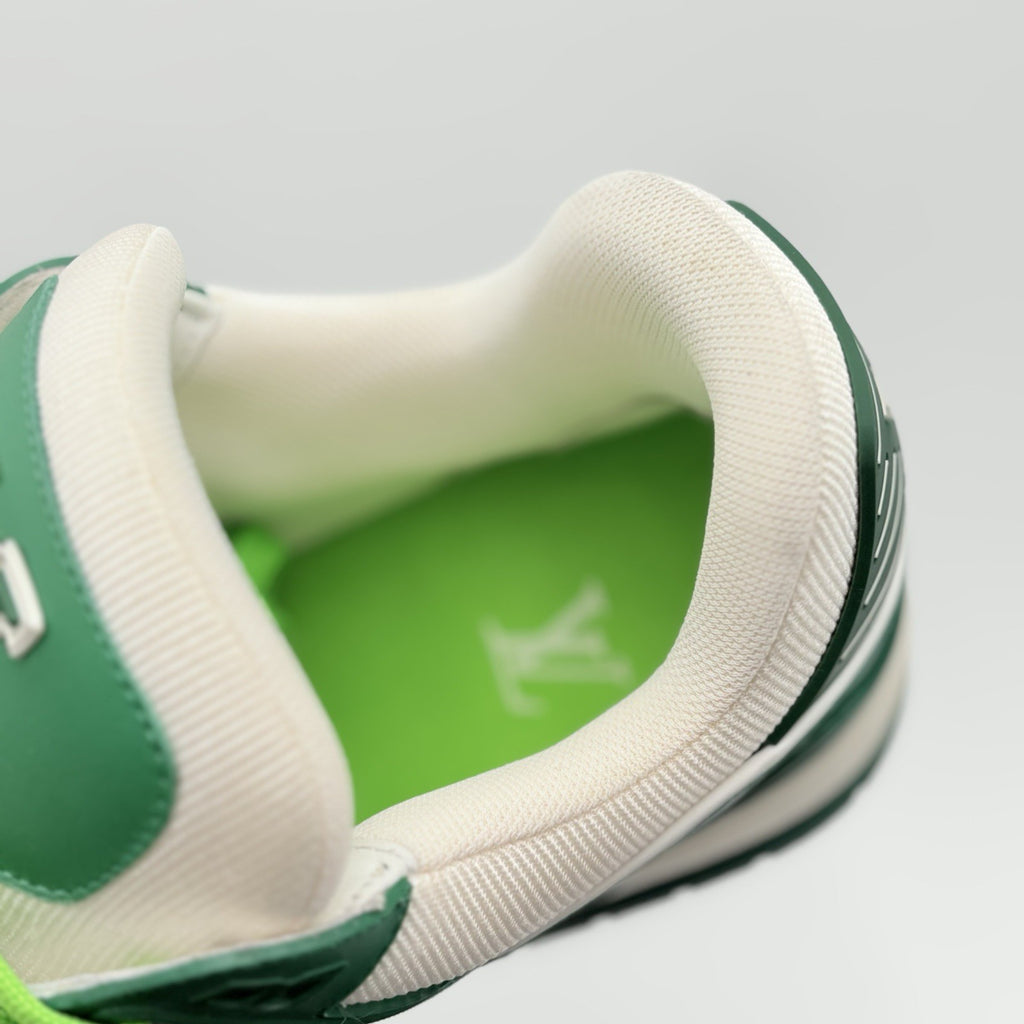 Size 7 LV (8-8.5 US) Louis Vuitton LV Trainer ' Green ' | EXCELLENT!