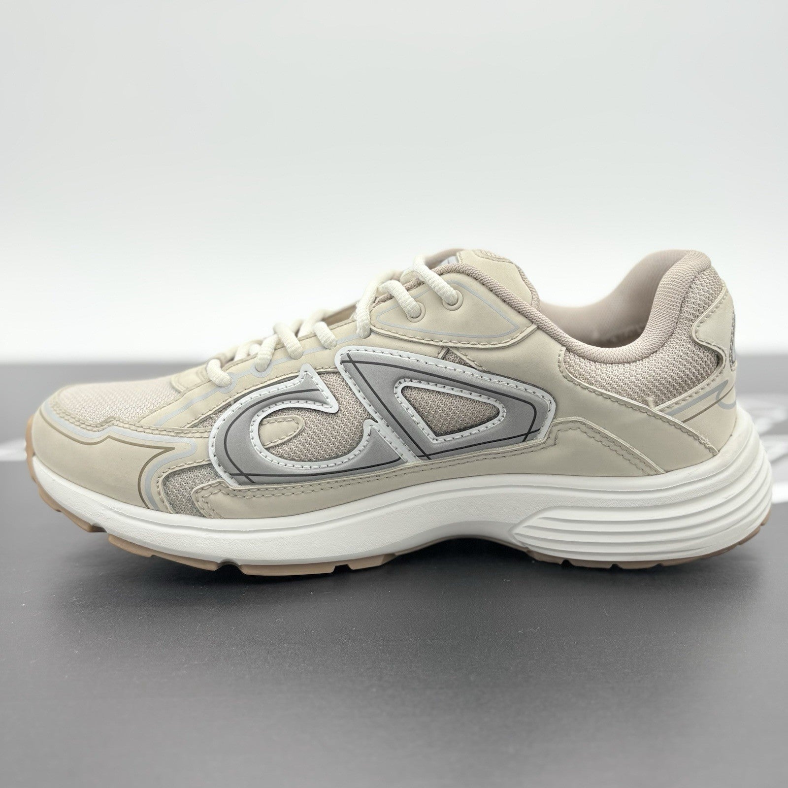 Size 41 (8 US) - Dior B30 Reflective Sneaker ' Tan White ' | GREAT CONDITION!