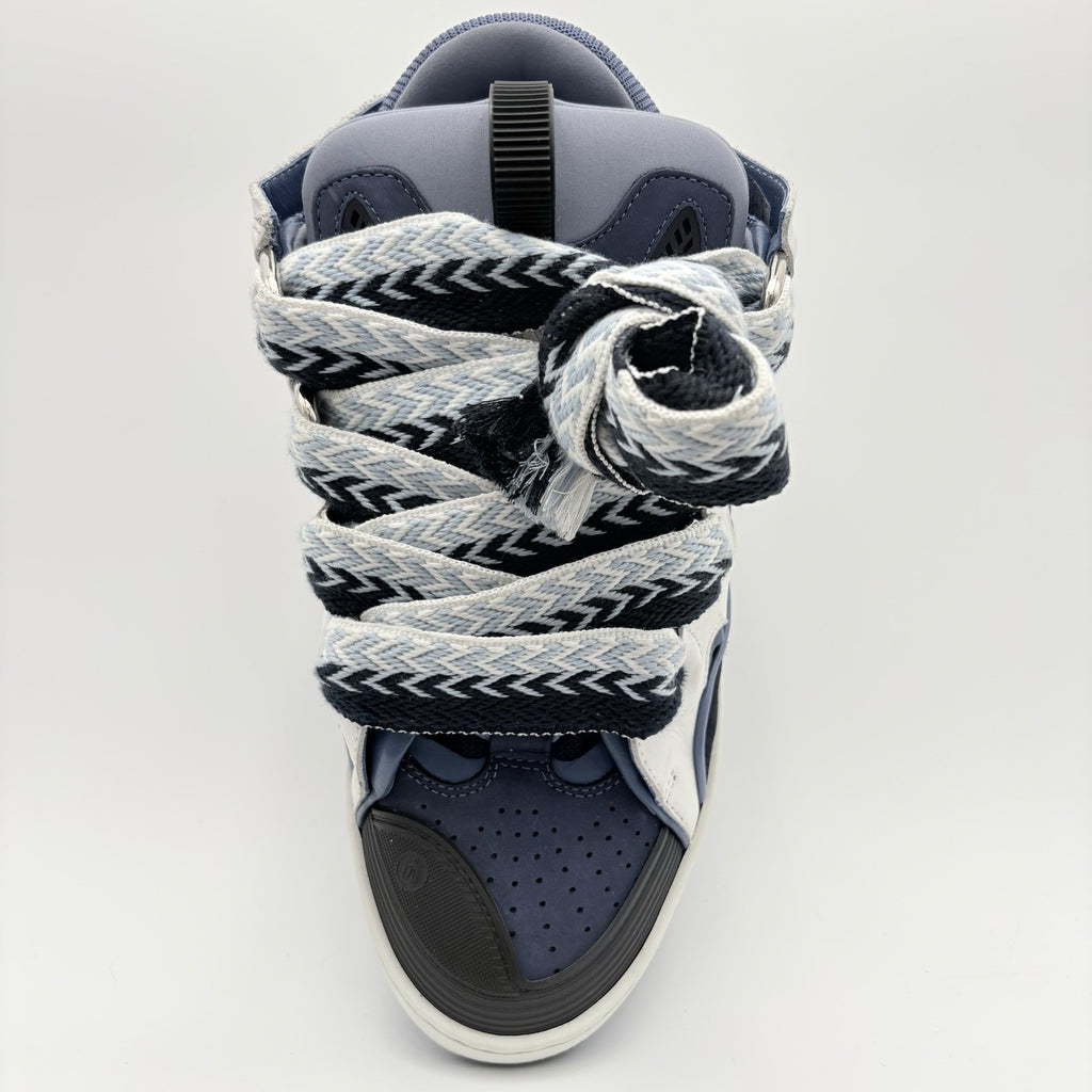 Size 43 (10 US) - Lanvin Curb Sneaker ' White Navy Blue ' | EXCELLENT CONDITION!