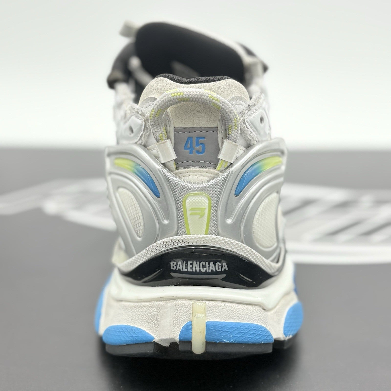 Size 45 (12 US) - Balenciaga Runner ' White Yellow Blue ' | EXCELLENT CONDITION!