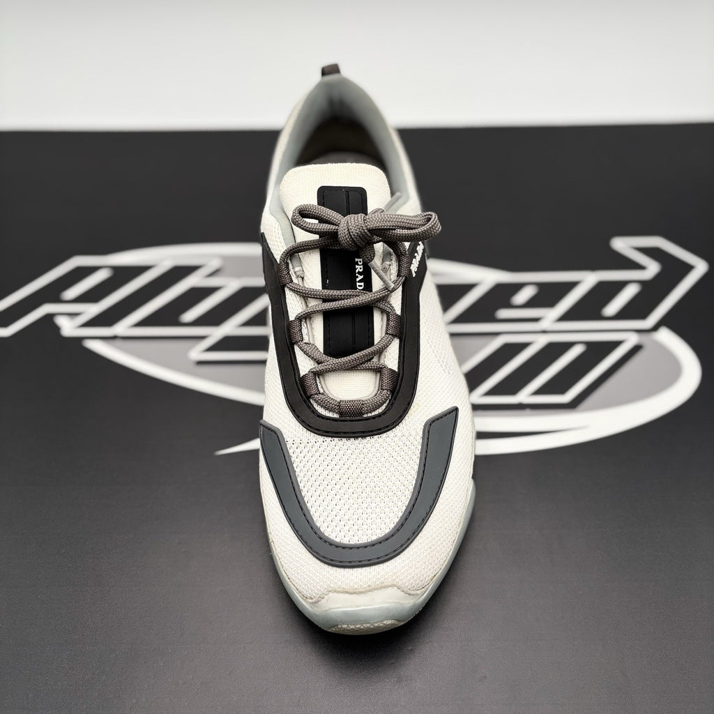 Size 6.5 UK (7.5 US) Prada Cloudbust Mesh ' White, Grey ' | GOOD CONDITION!