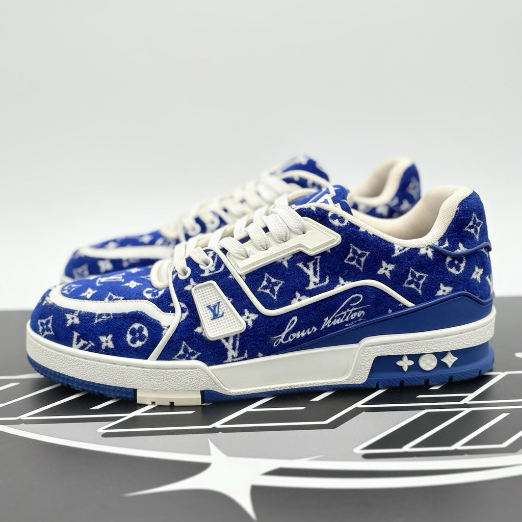 Size 8 LV (9-9.5 US) - Louis Vuitton Trainer ' Blue Monogram ' | SUPER CLEAN!