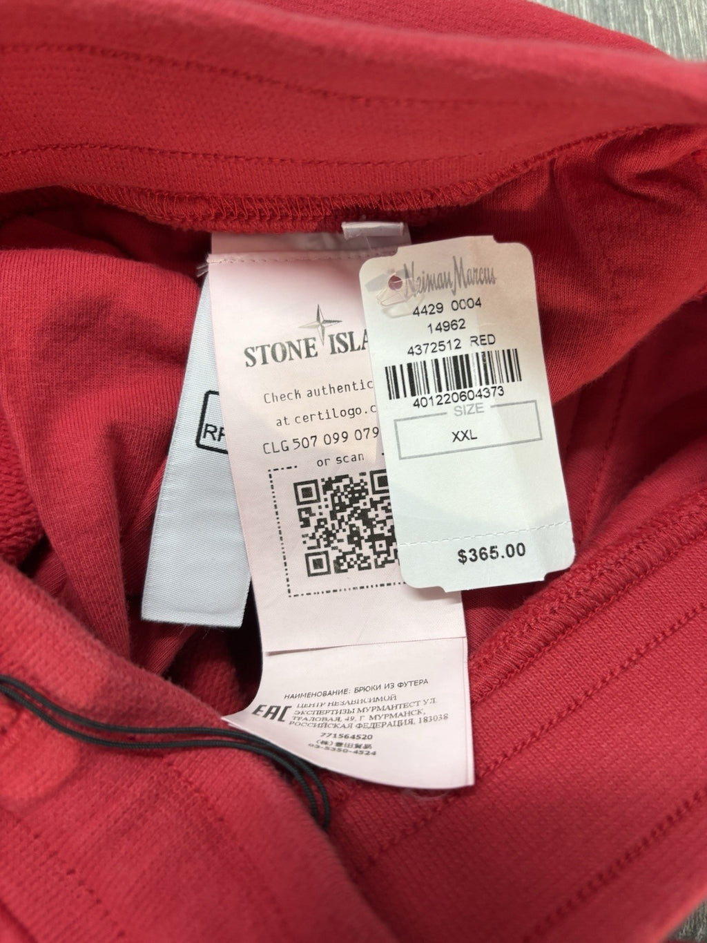 Size XXL - Stone Island Sweatpants ' Red ' | NEW!