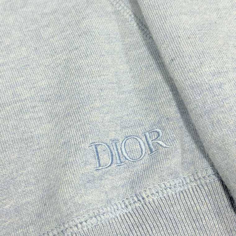 Cashmere Knit & Blue Cotton Hooded Track Jacket — photo 9