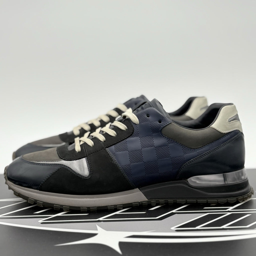 Size 8 LV (9-9.5 US) Louis Vuitton Damier Run Away ' Navy ' | GREAT CONDITION