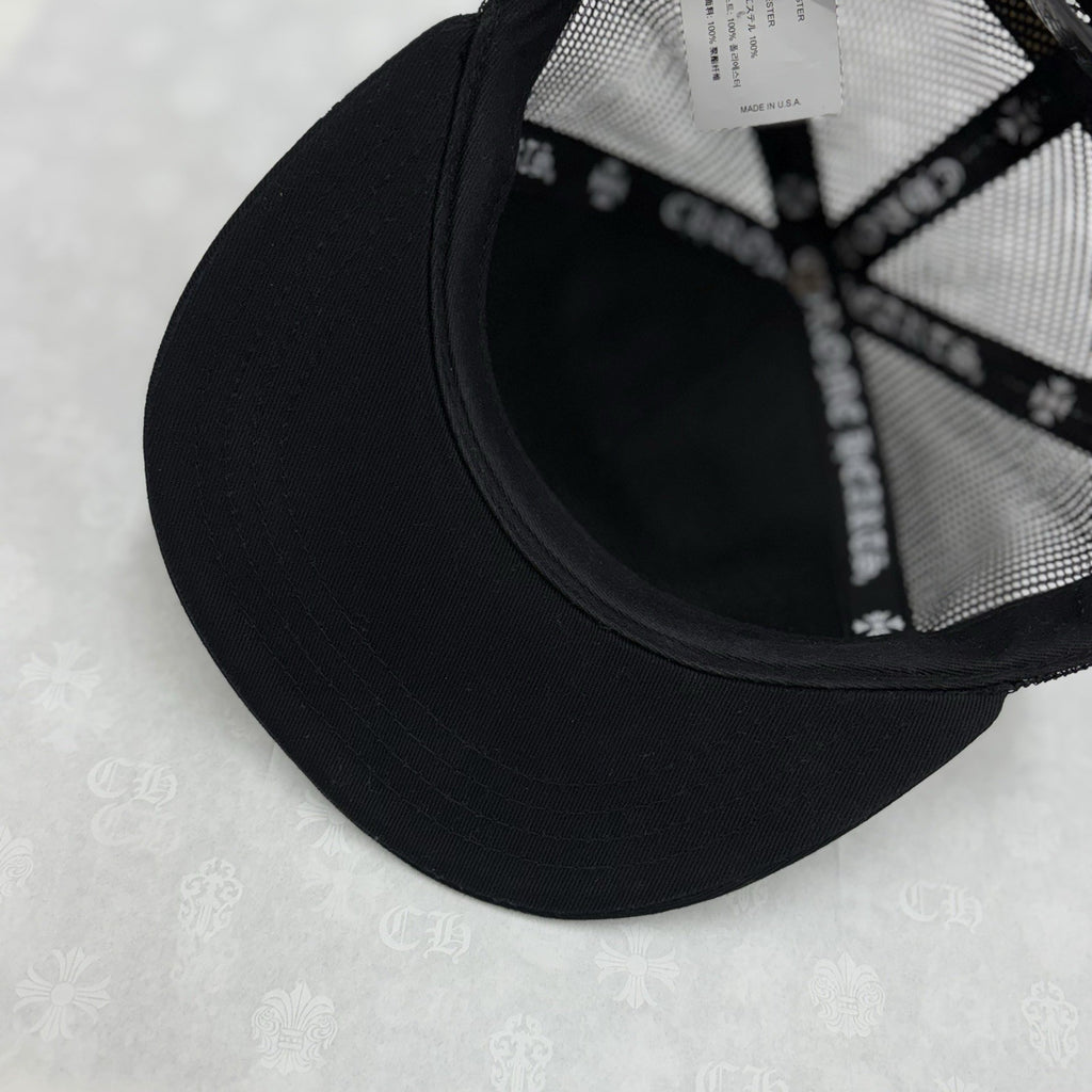 Chrome Hearts Plus Cross Seal Stamp Trucker Hat ' Black ' | GOOD CONDITION!