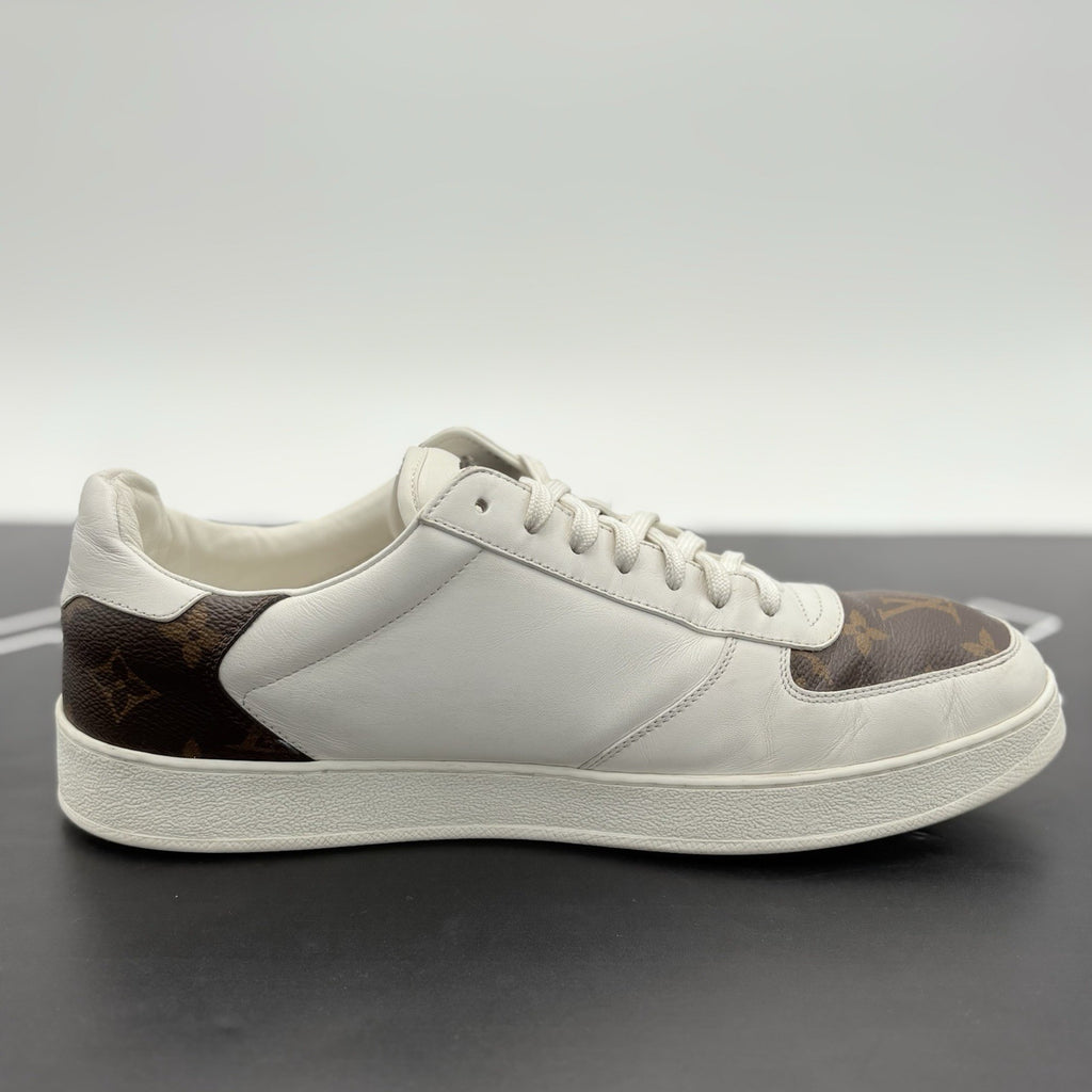 Size 9 LV (10-10.5 US) - Louis Vuitton Rivoli Leather  ' White Brown ' | GOOD!