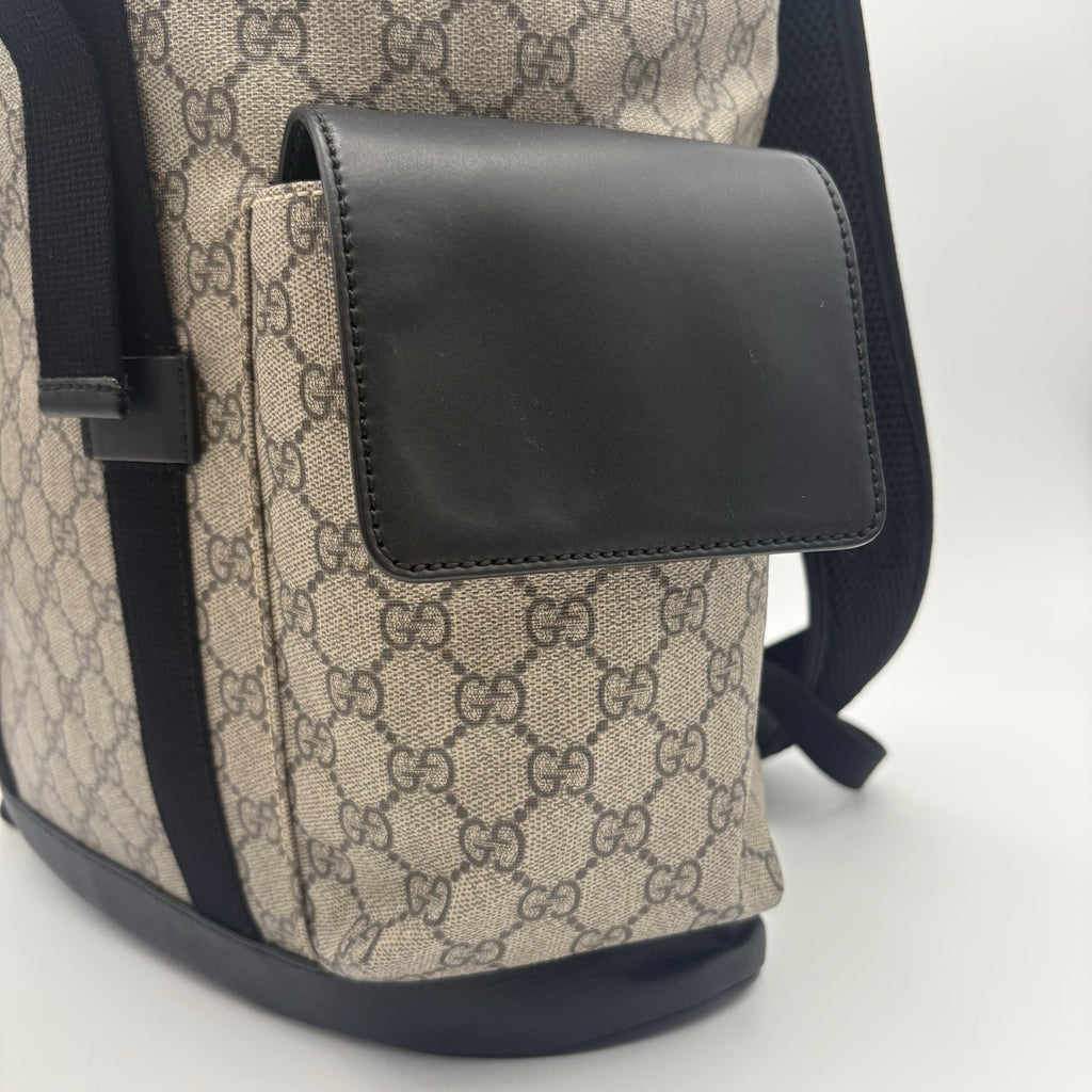 Gucci Soft Monogram GG Supreme Backpack ' Black Brown ' | GOOD CONDITION!